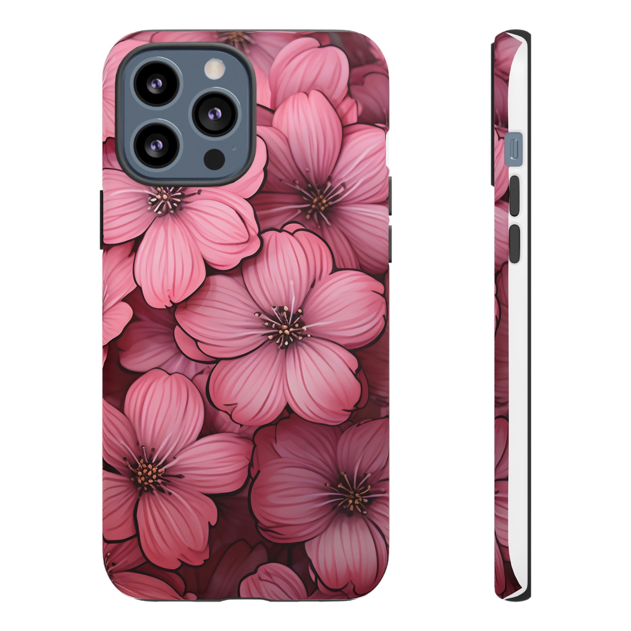 Pink Blossom Hexagon iPhone Case - Rugged