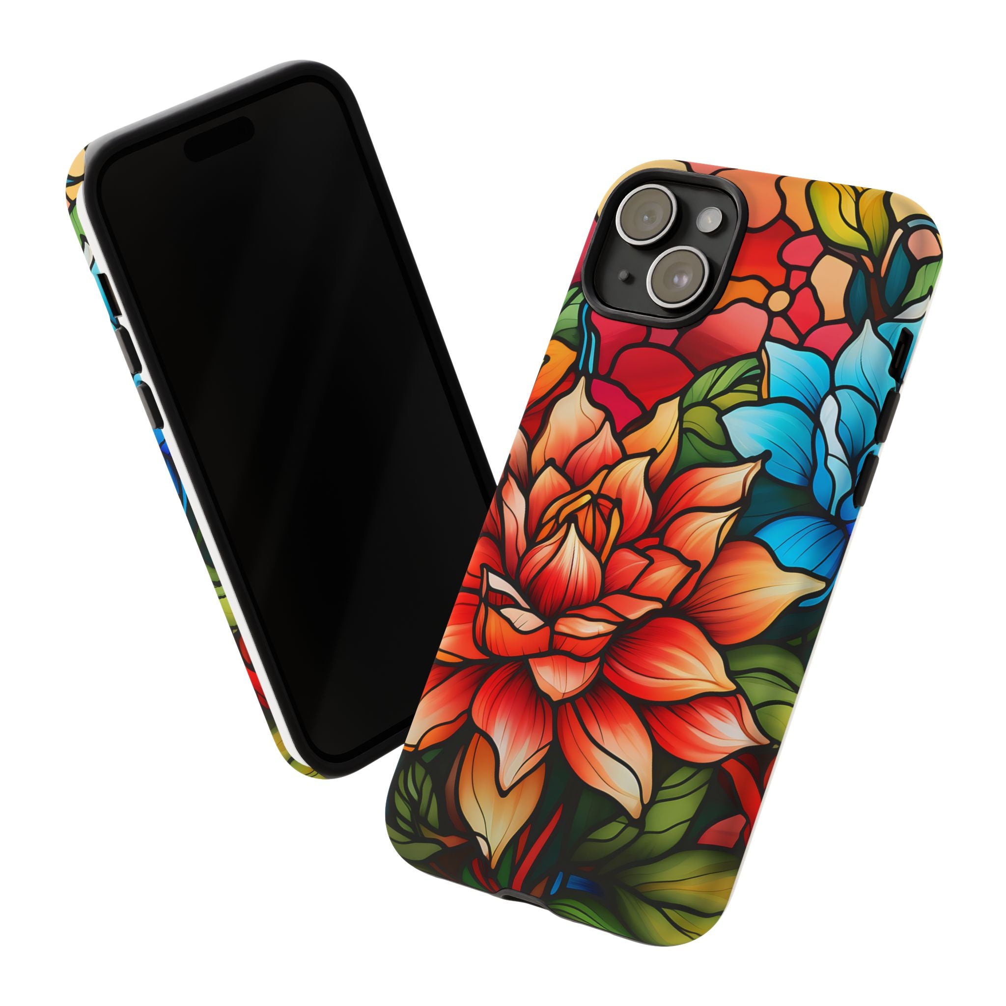 Stained Glass Floral iPhone Case - Hexagon Stone