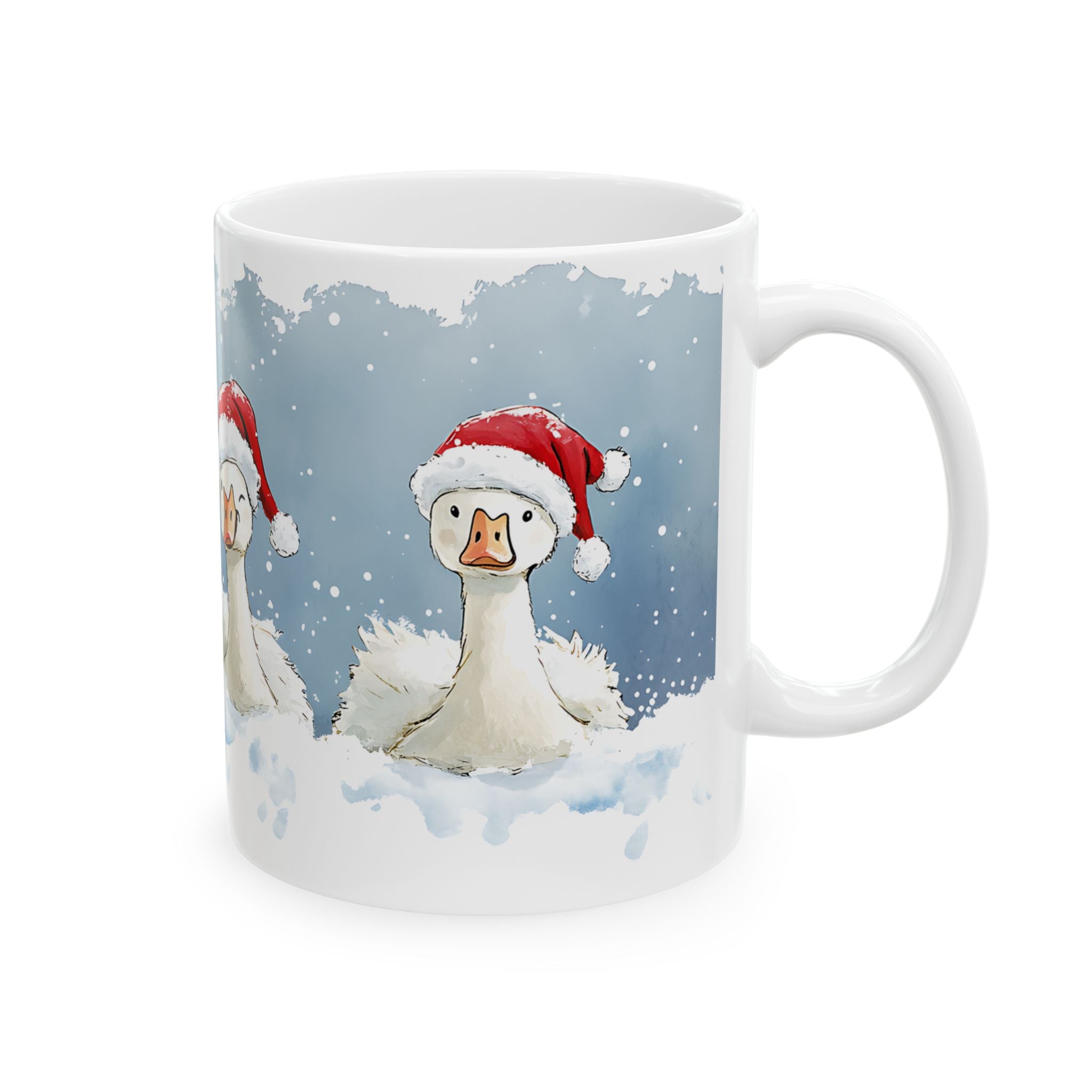 Santa Geese Christmas Mug