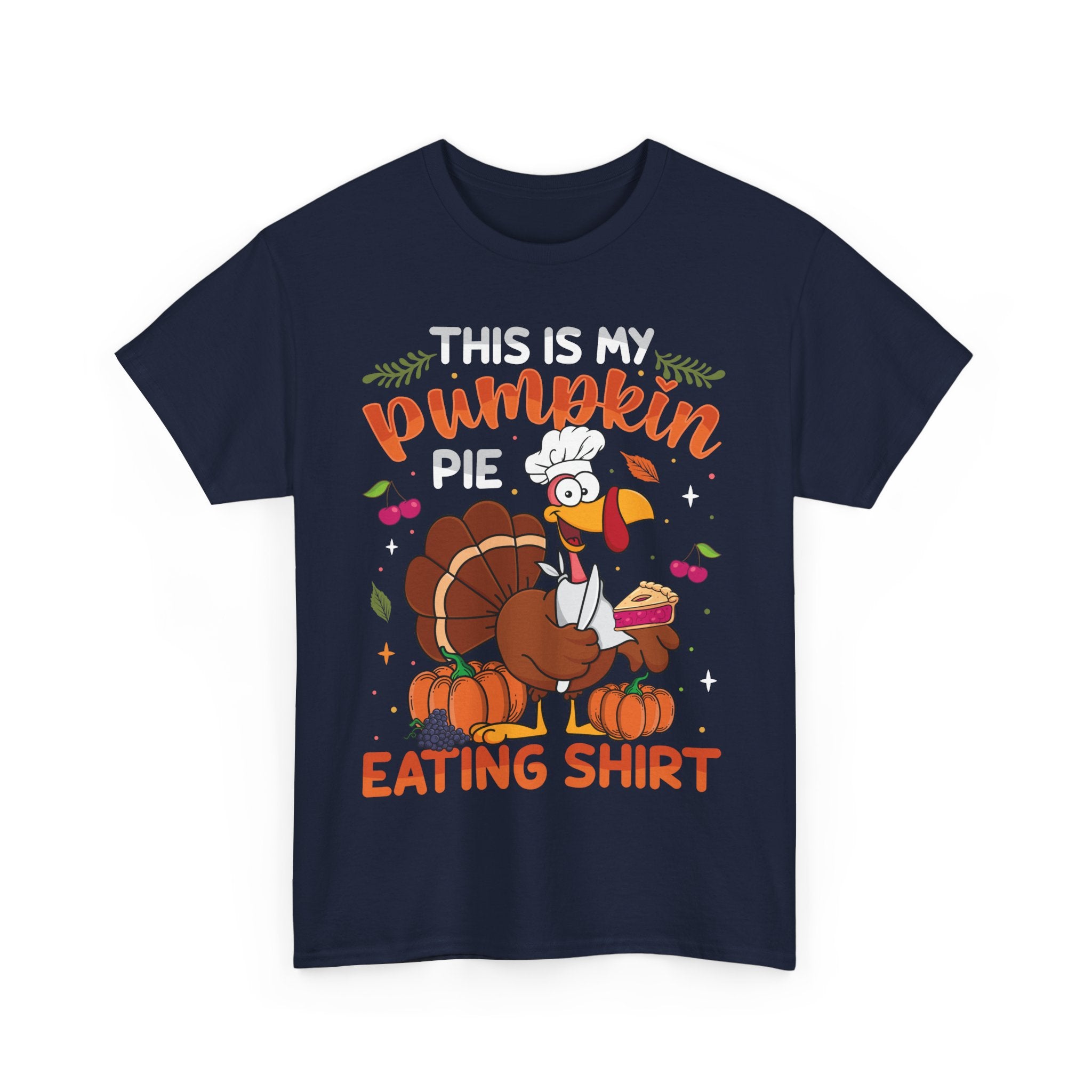 Turkey Chef Pumpkin Pie Thanksgiving T-Shirt