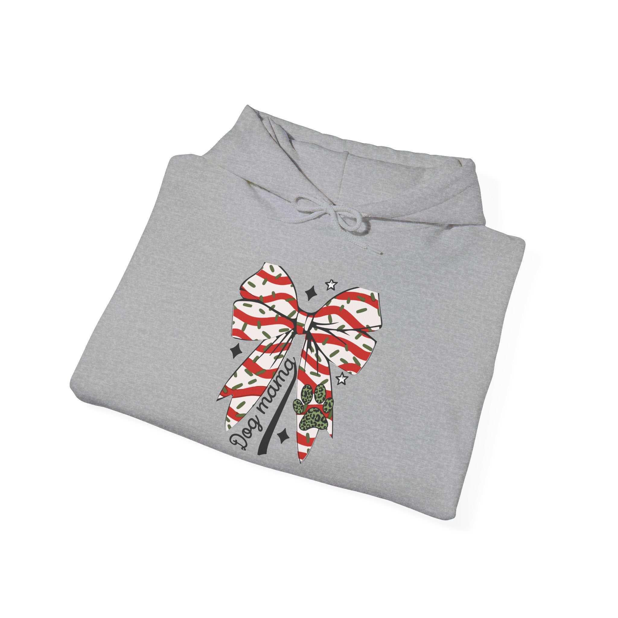 Dog Mama Christmas Hoodie: Festive Bow