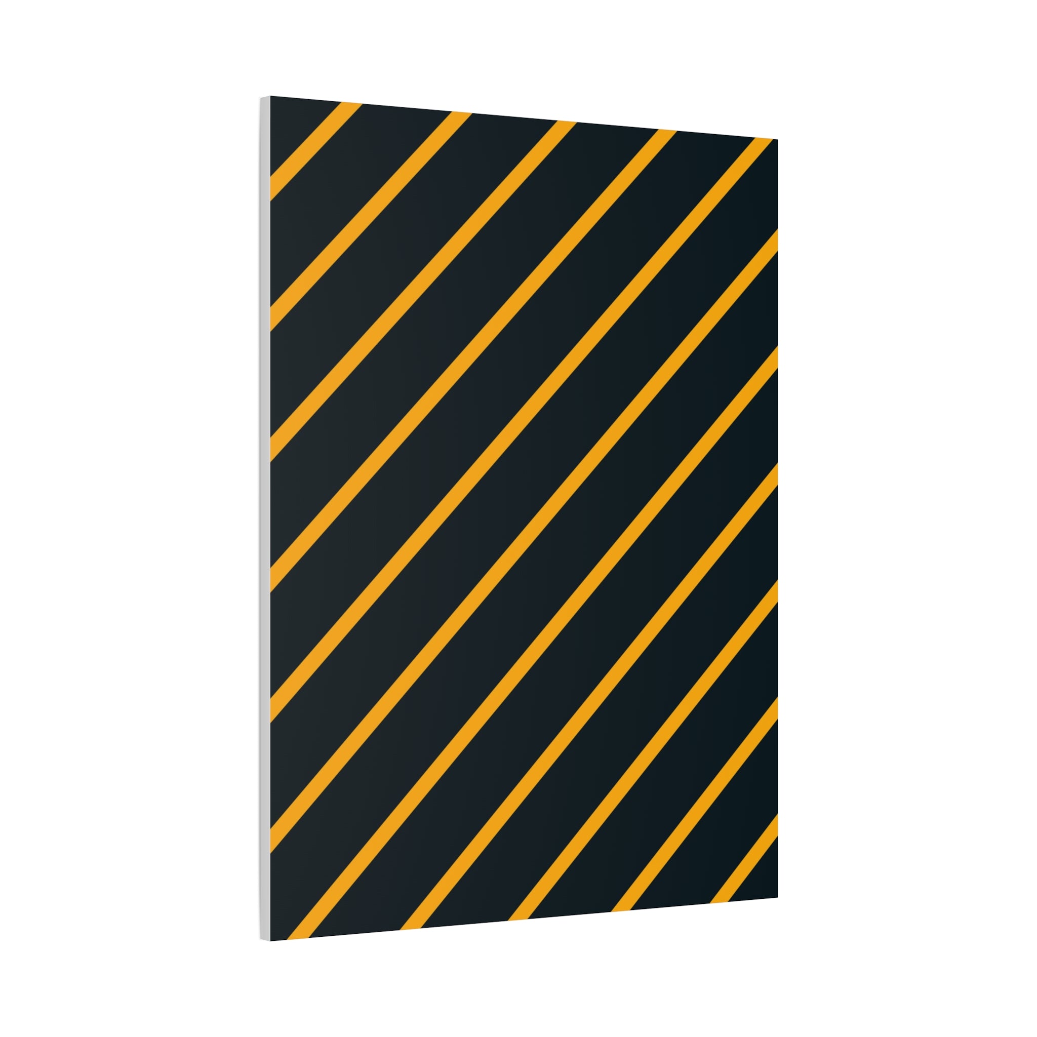 Bold Orange Diagonal Stripes Matte Canvas Art