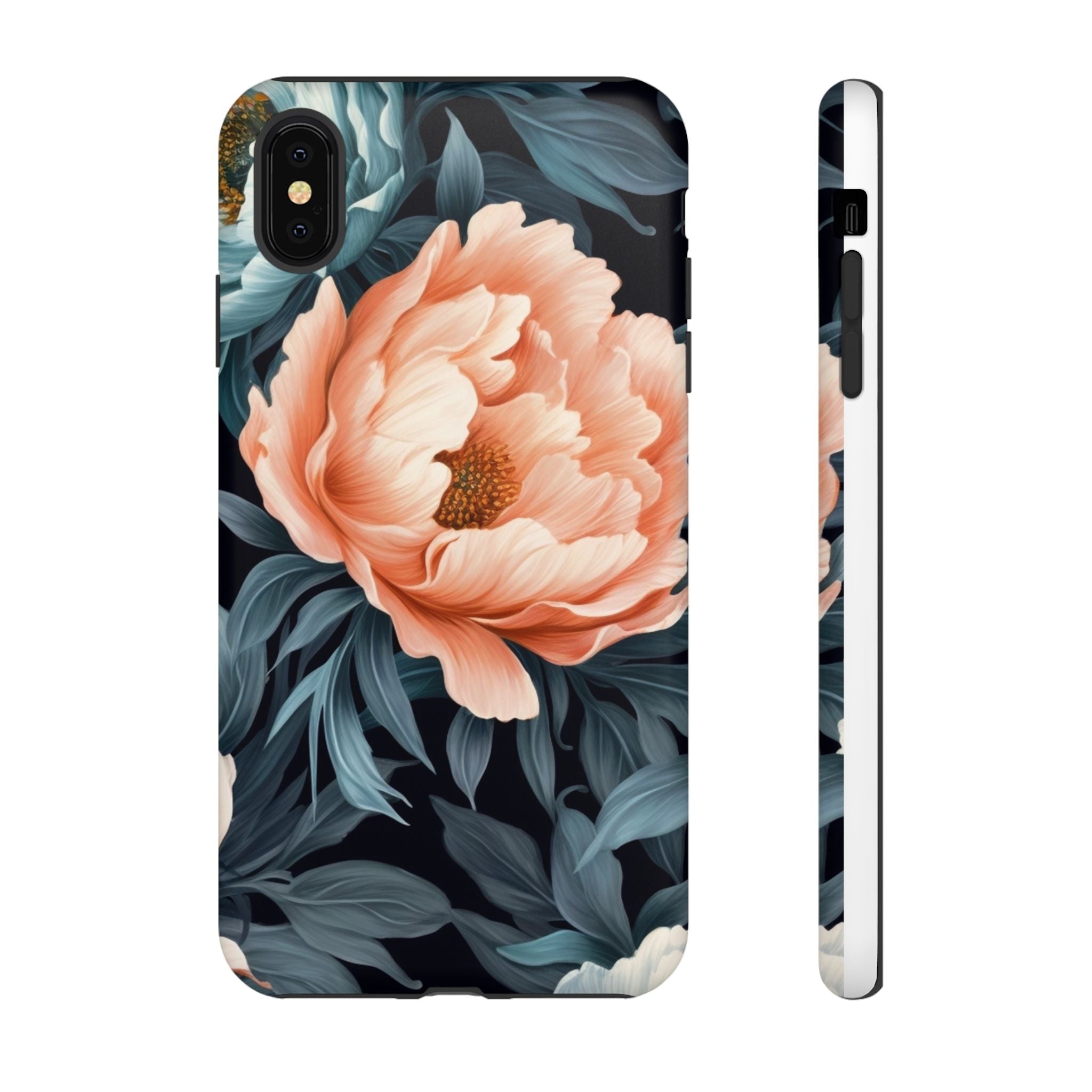 Moody Floral iPhone Case - Hexagon Stone