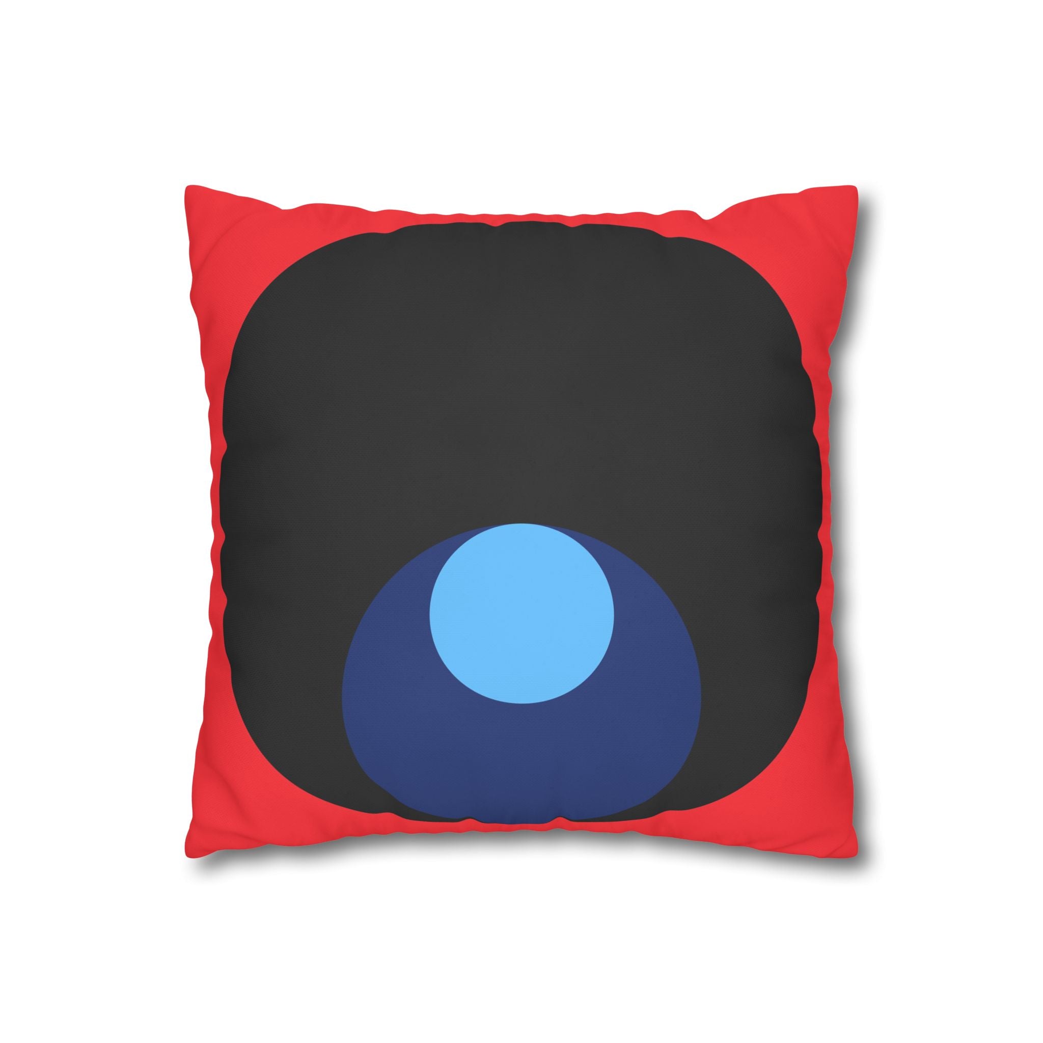 Abstract Circles Red Pillowcase