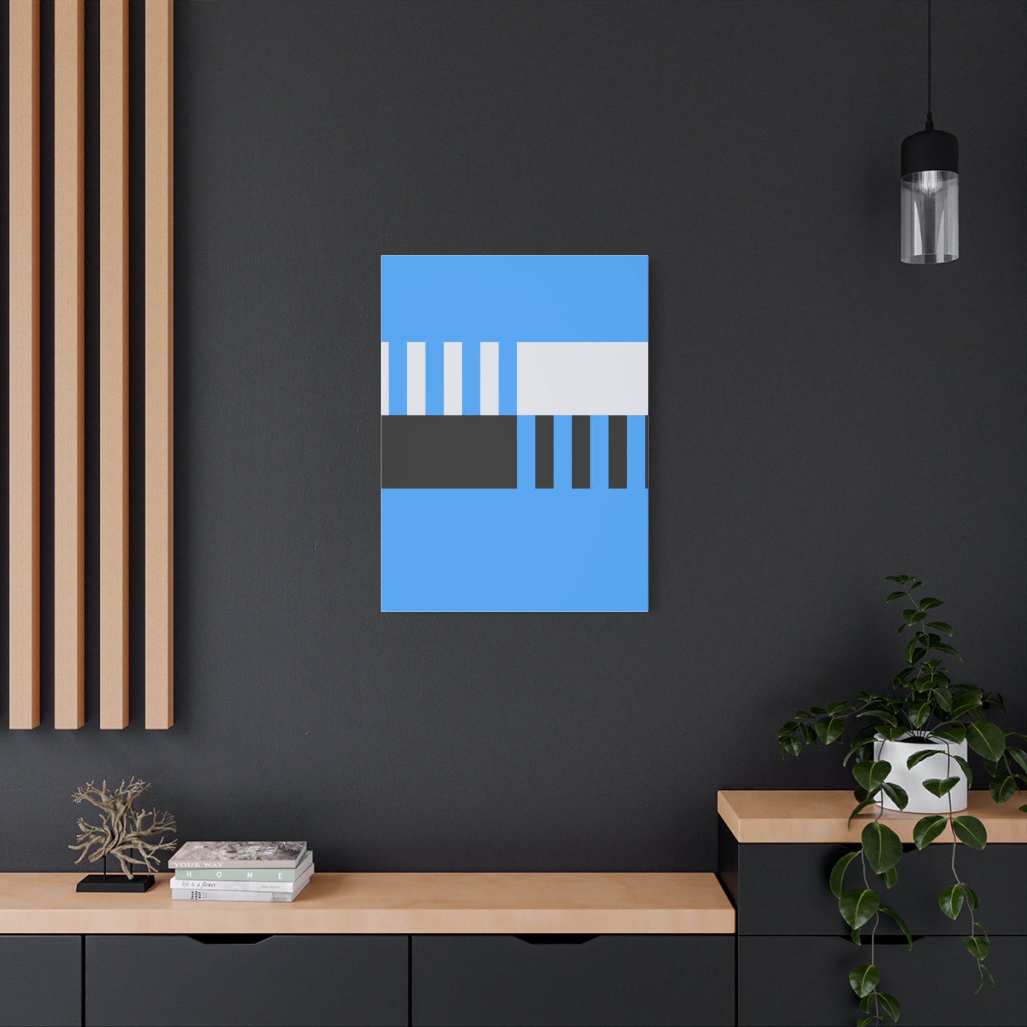 Abstract Geometric Bridge Canvas Art