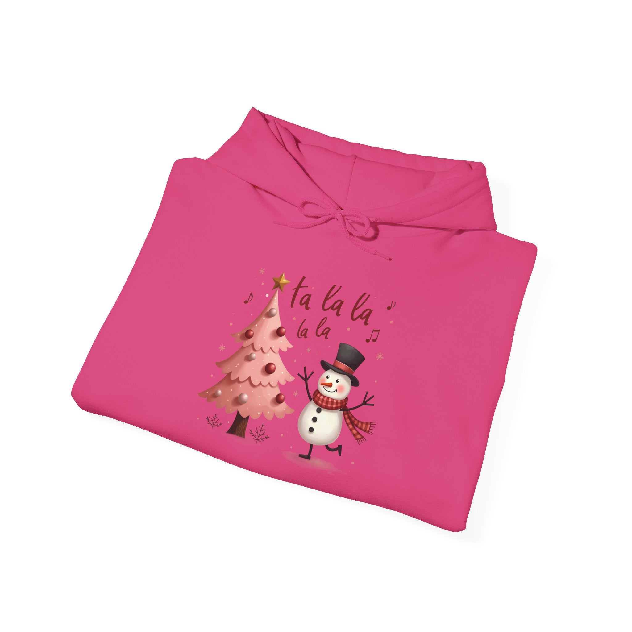 Pink Tree Snowman Christmas Hoodie