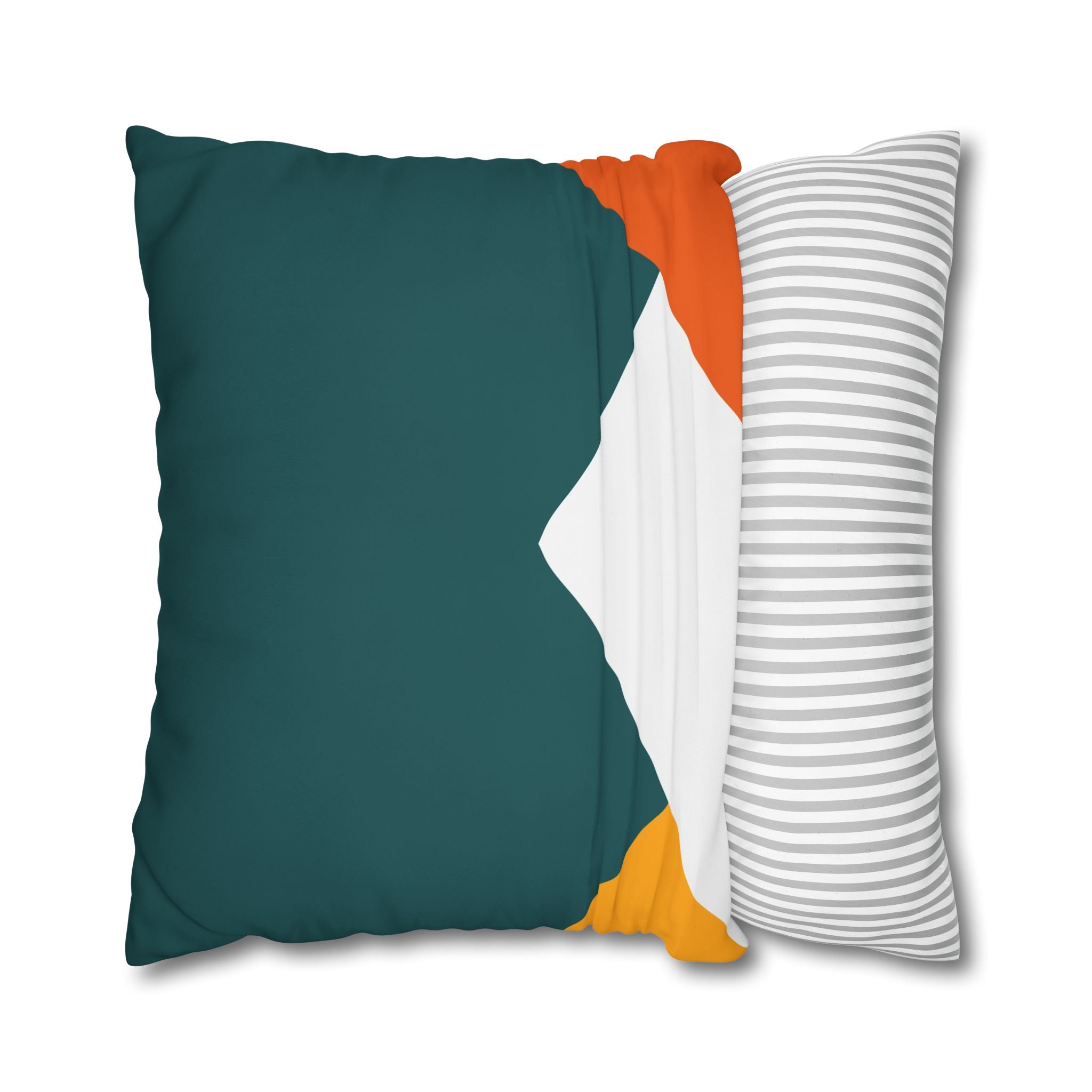 Geometric Teal & Orange Pillowcase