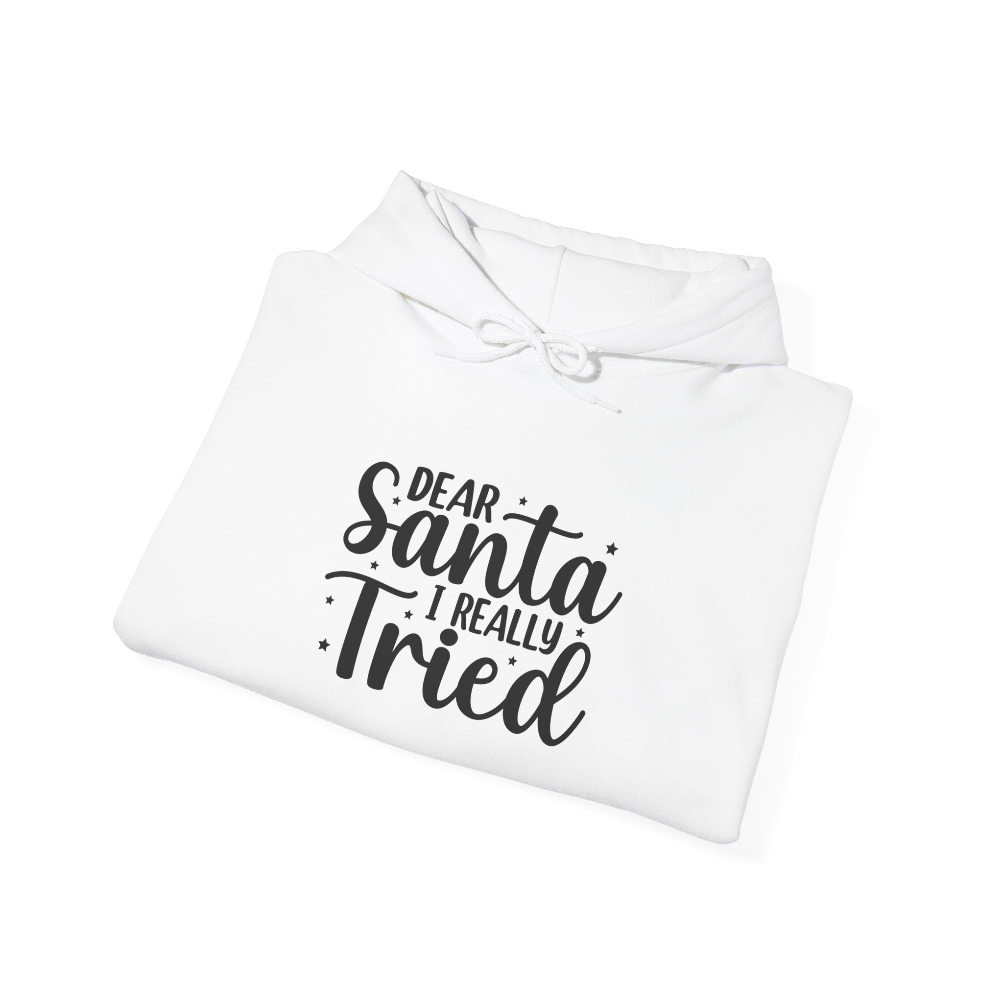 Dear Santa I Really Tried Christmas Hoodie