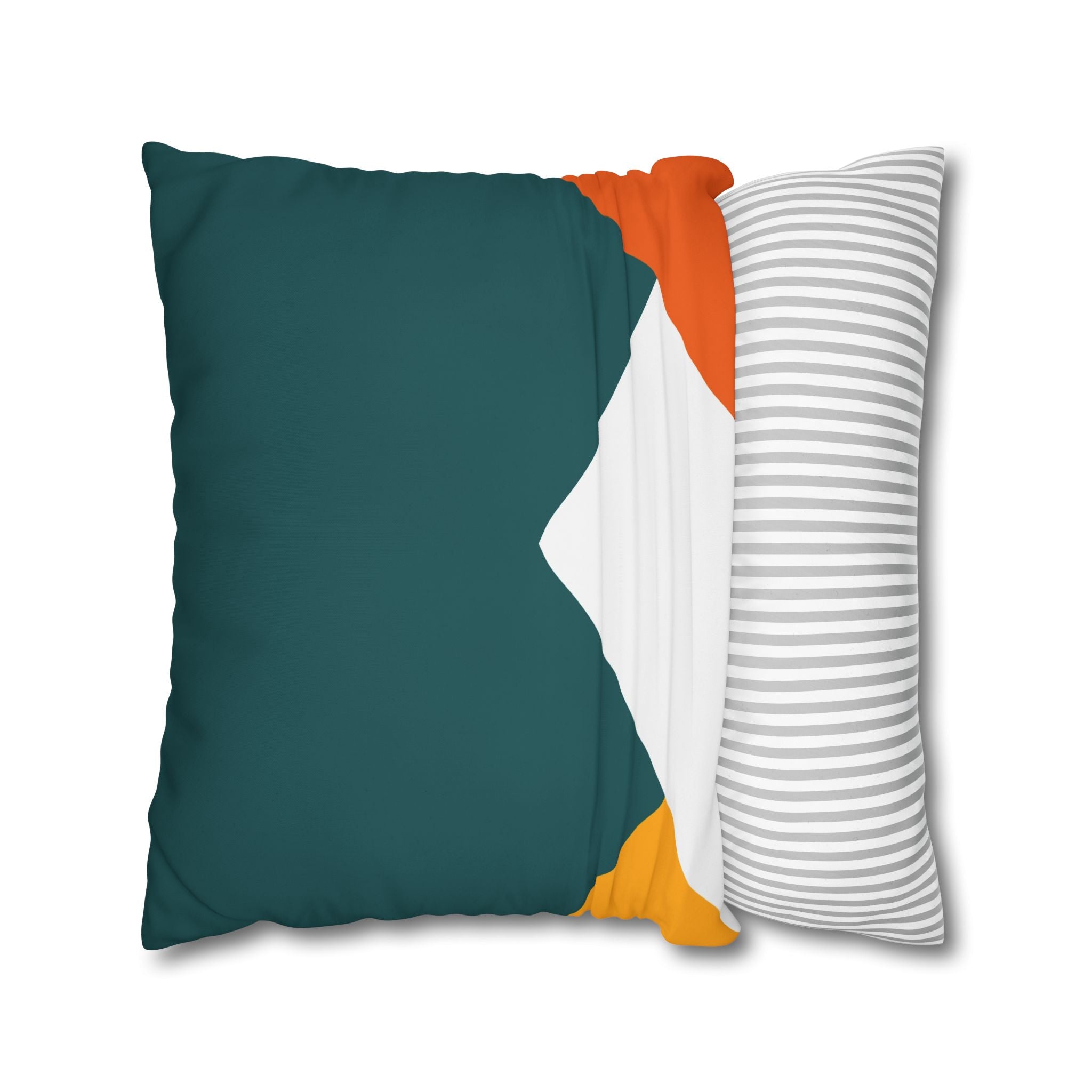 Geometric Teal & Orange Pillowcase