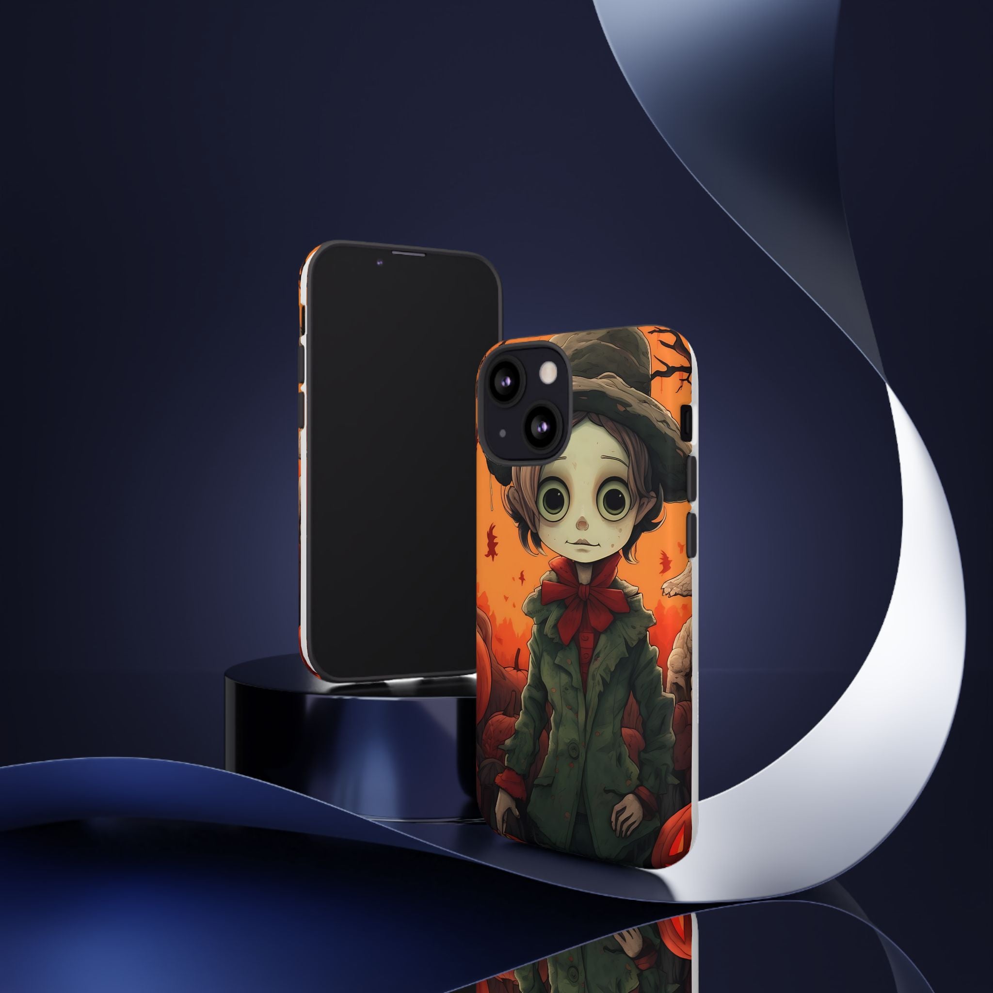 Spooky Autumn Child Hexagon Stone iPhone Case