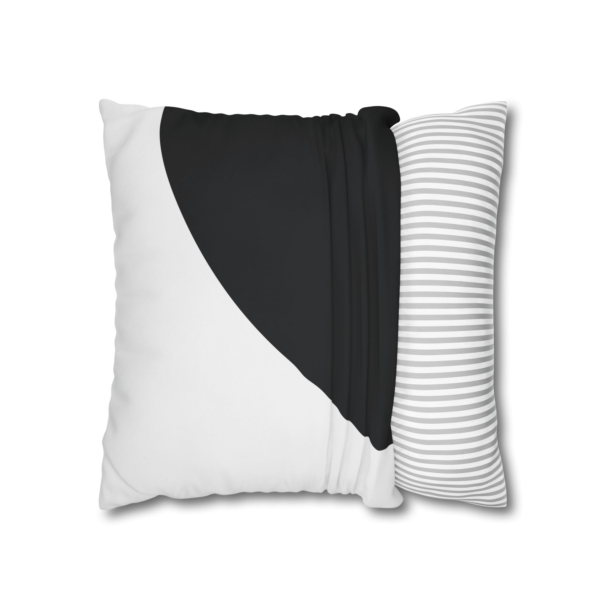 Minimalist Black & White Semi-Circle Pillowcase