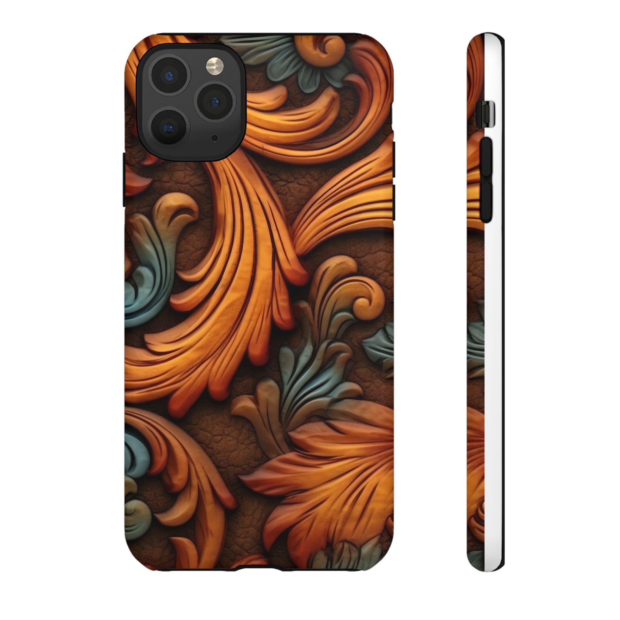 Baroque Copper iPhone Case - Hexagon Stone