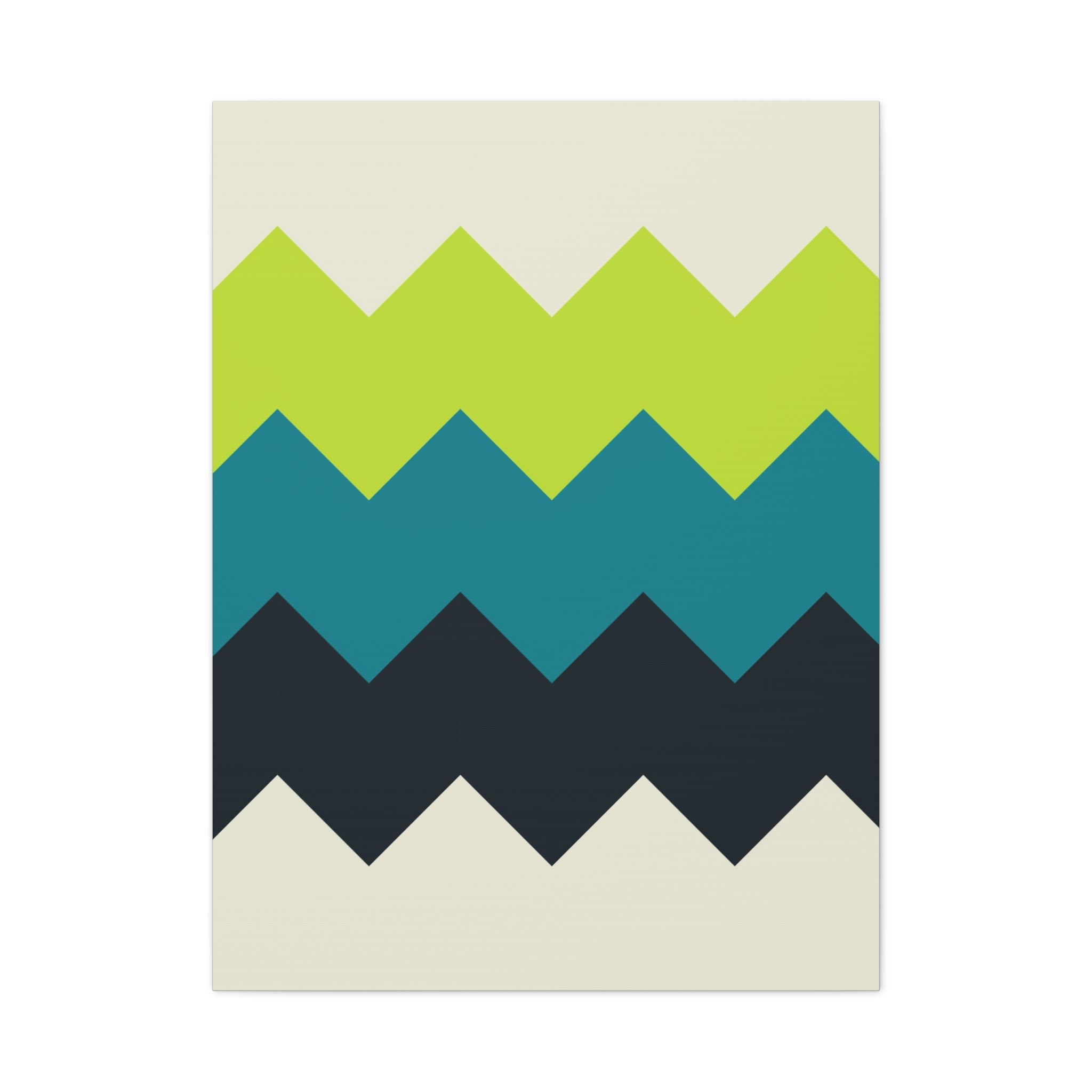 Abstract Geo Zigzag Canvas Art Print