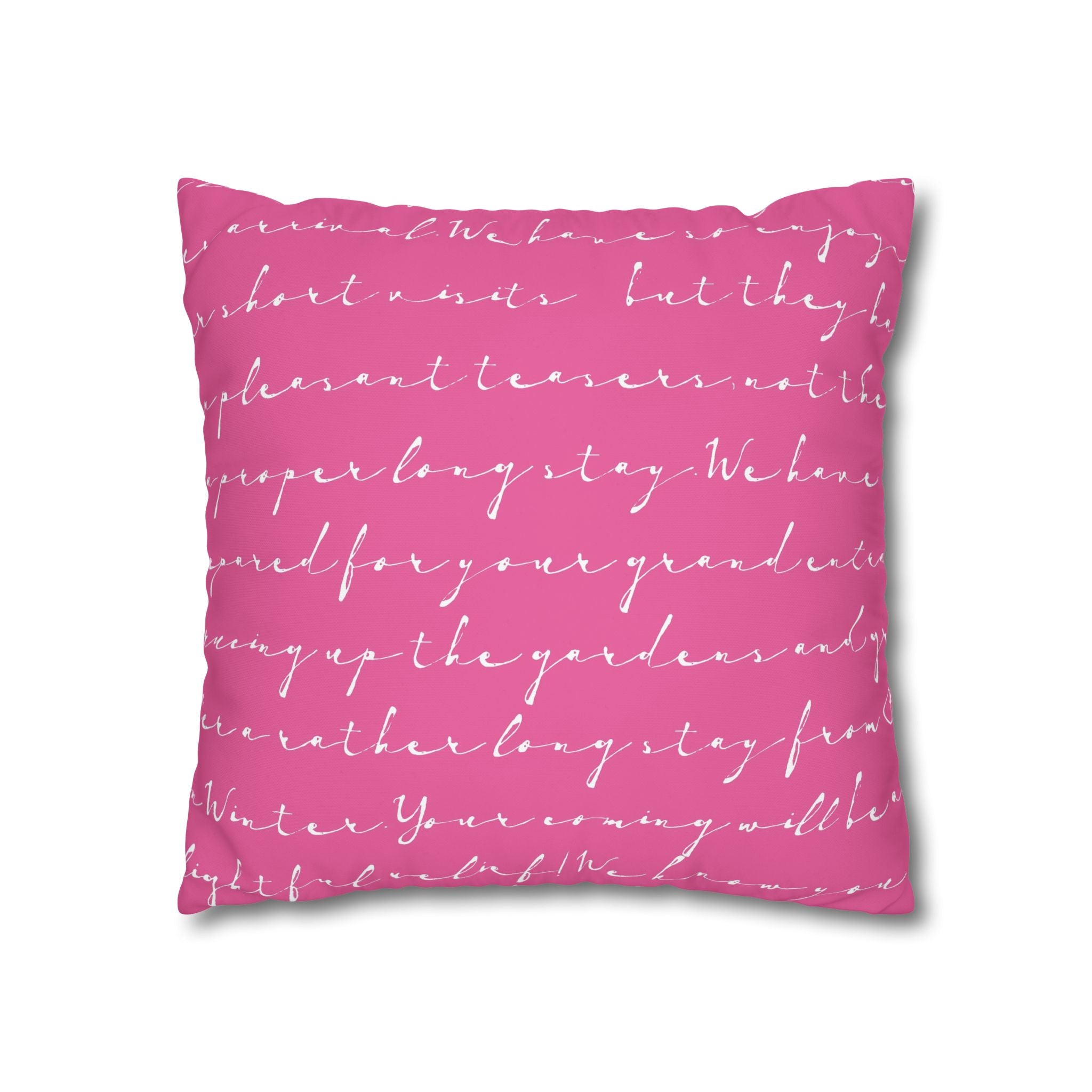 Pink Floral Welcome Pillowcase