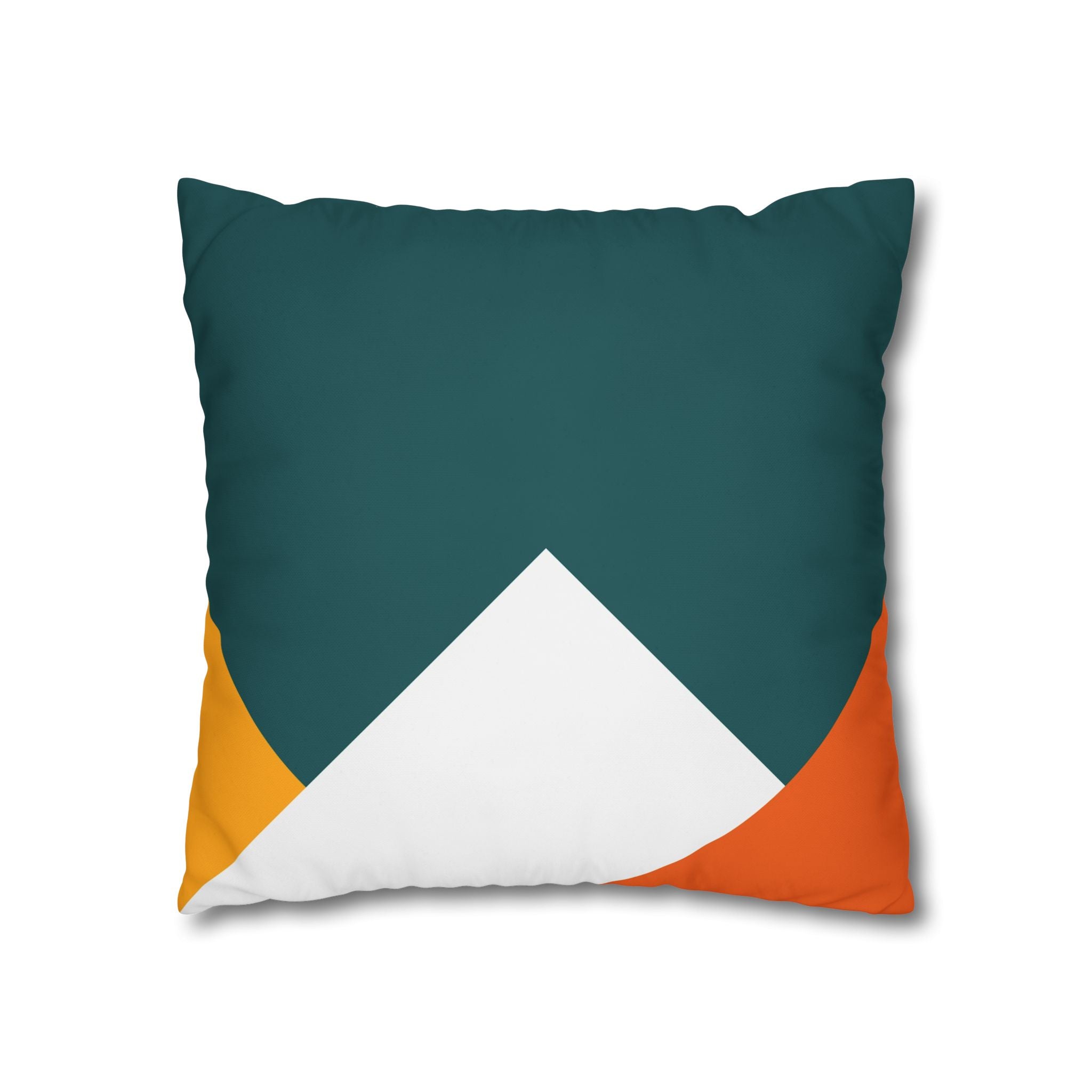 Geometric Teal & Orange Pillowcase