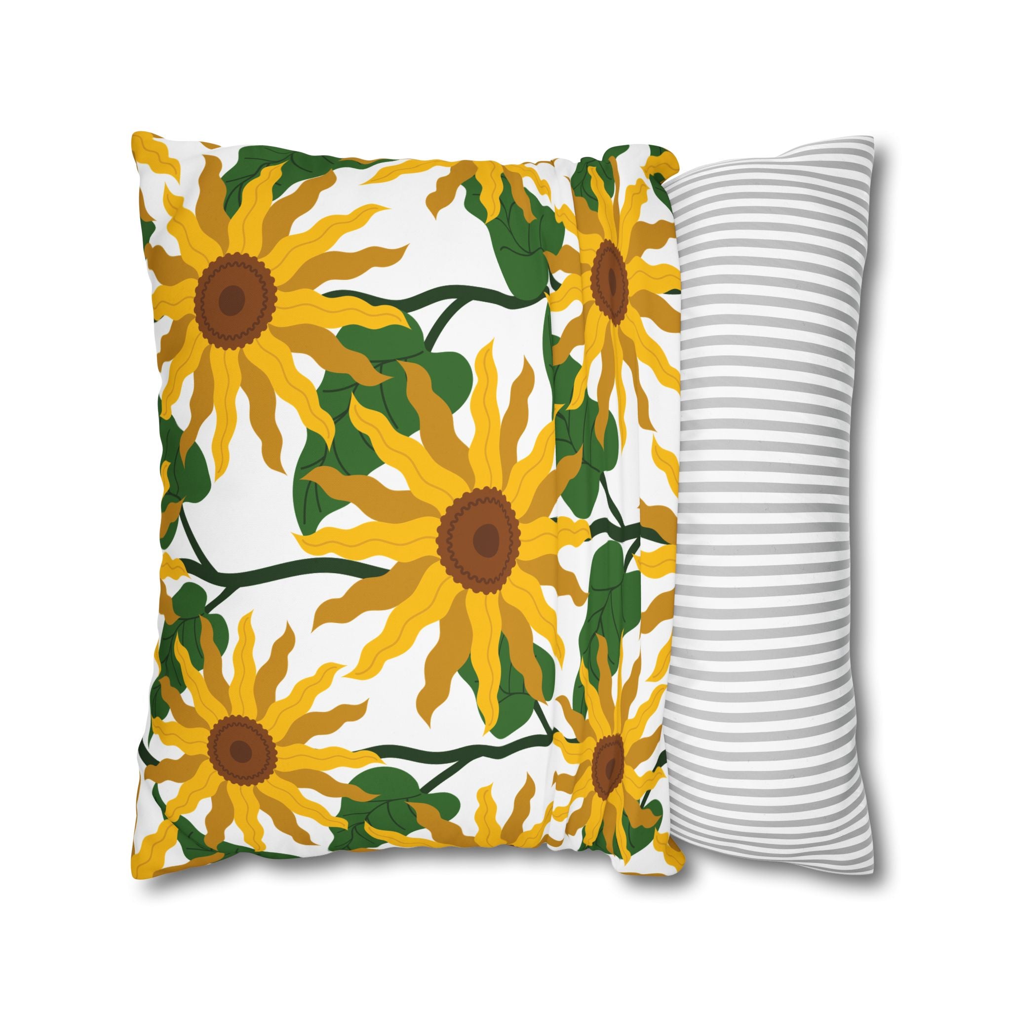 Bold Sunflower Pillowcase - Black & Gold