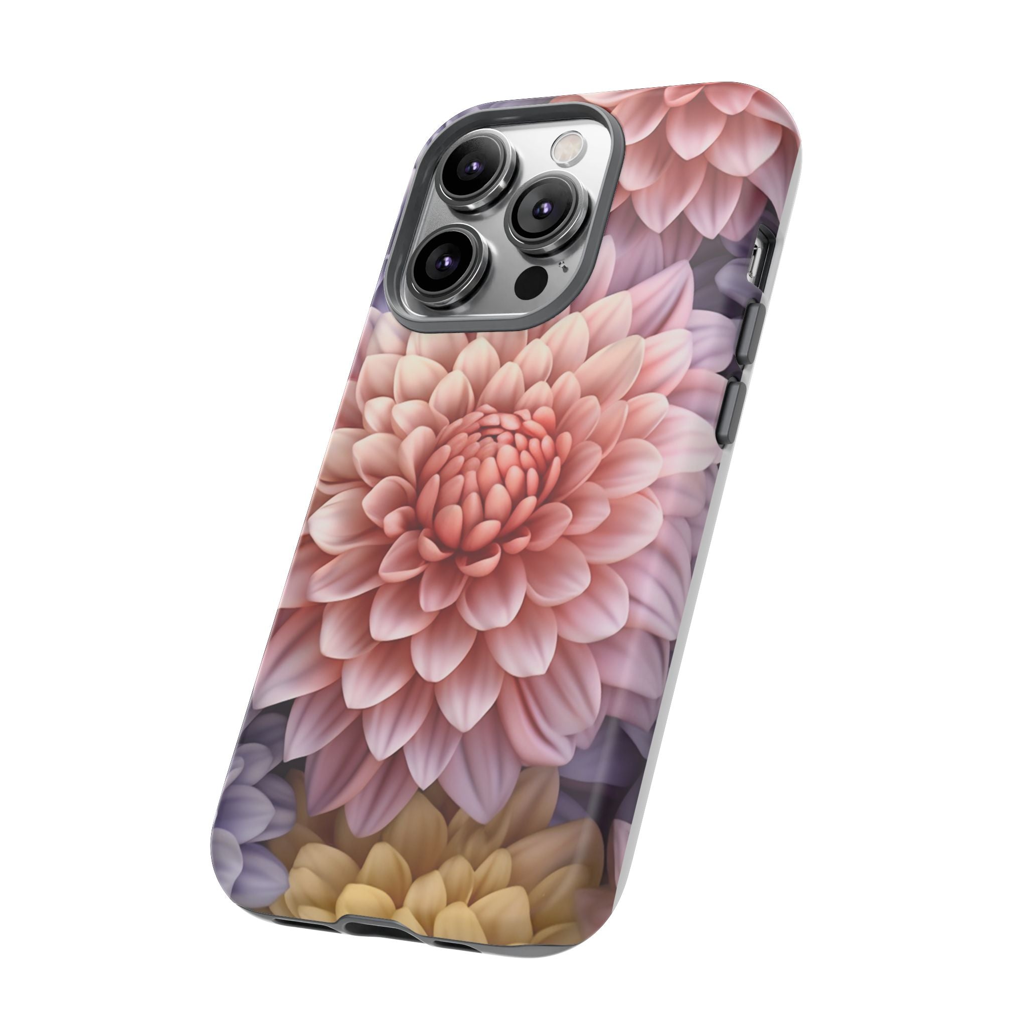 Dahlia Bloom Hexagon Stone iPhone Case