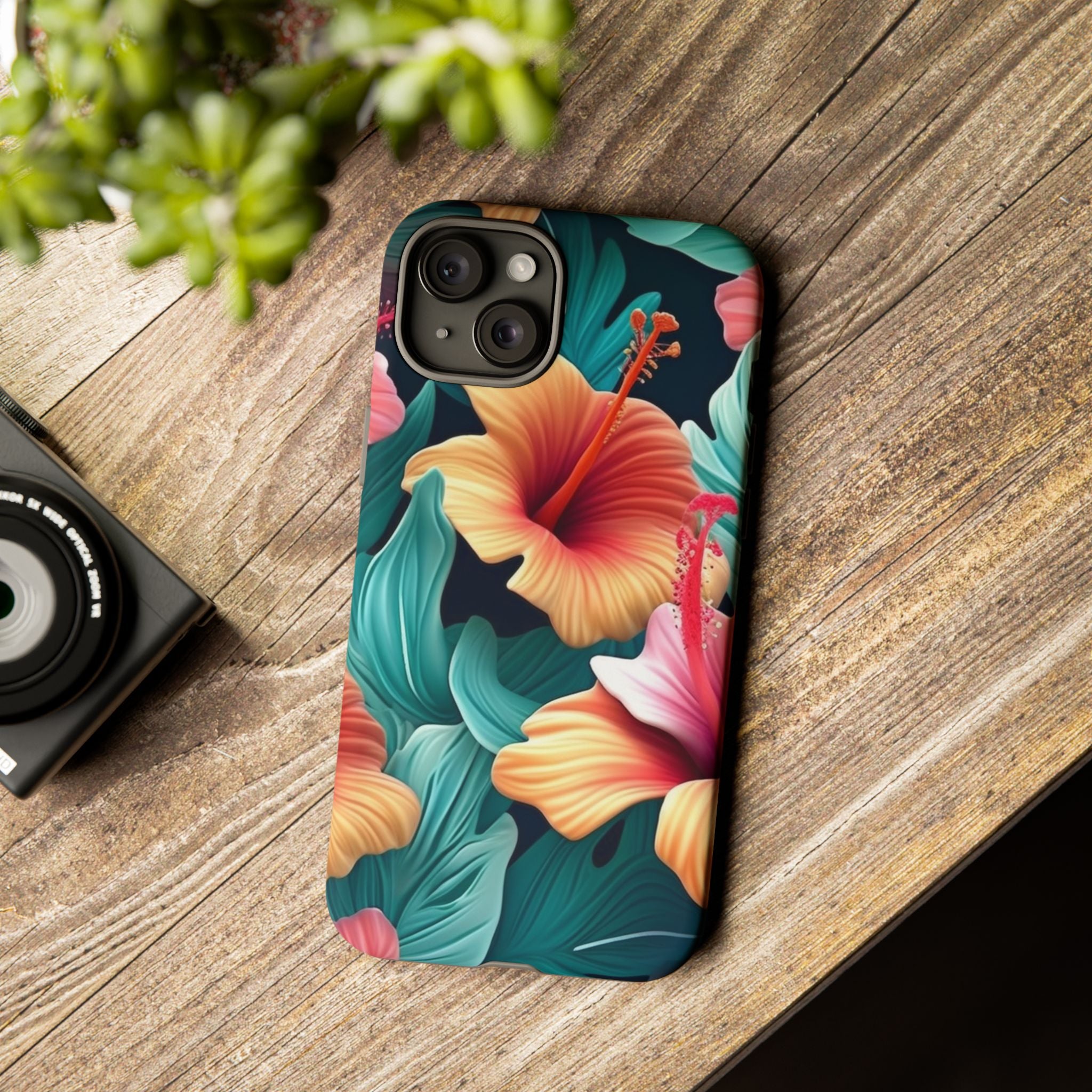 Tropical Hibiscus Hexagon iPhone Case