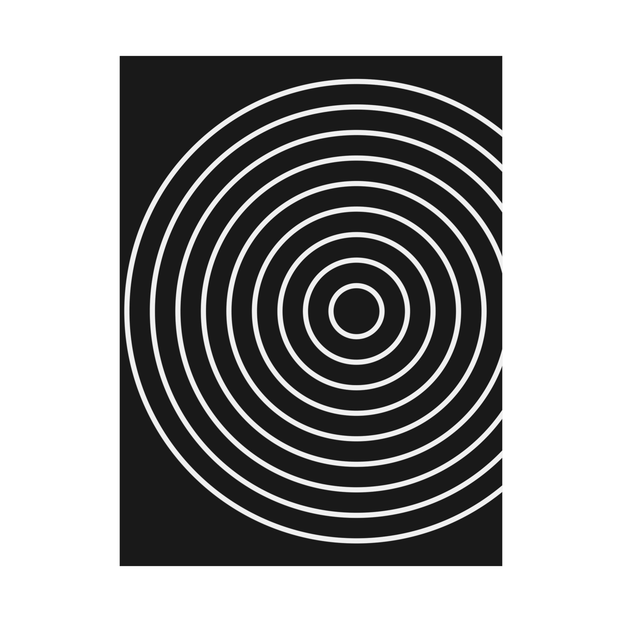 Concentric Circles Abstract Art Poster