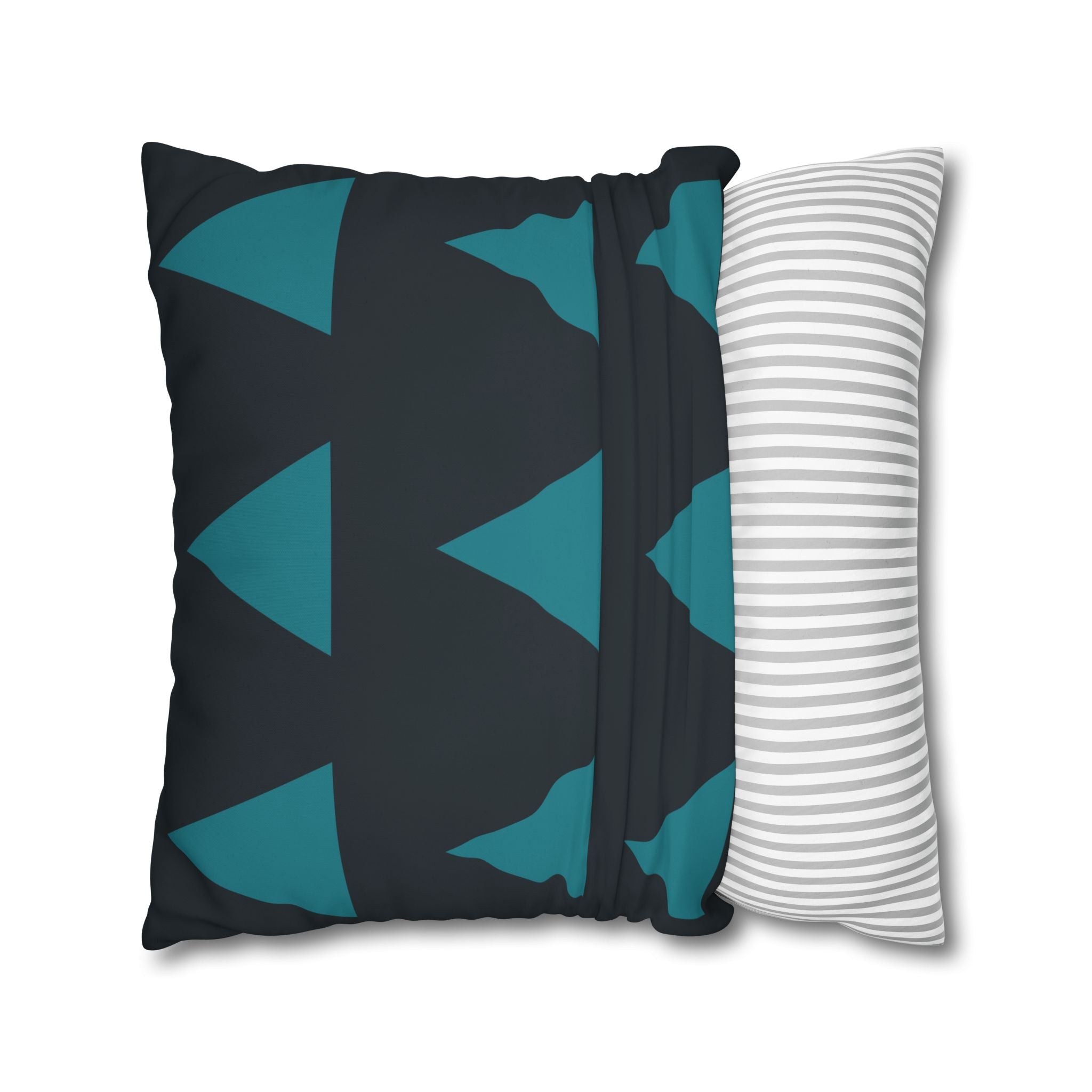 Teal Triangle Geometric Pillowcase