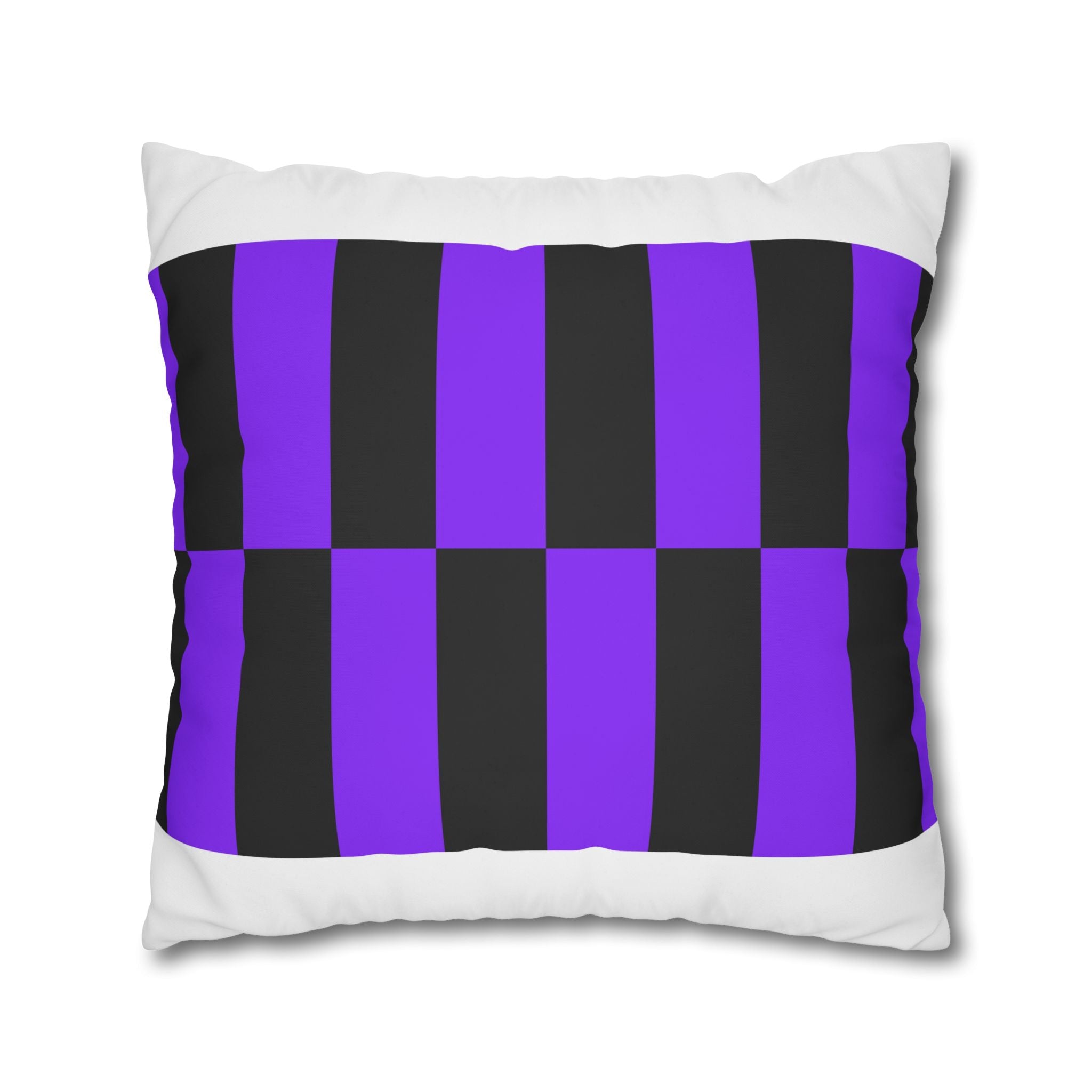 Checkered Pillowcase - Violet & Grey