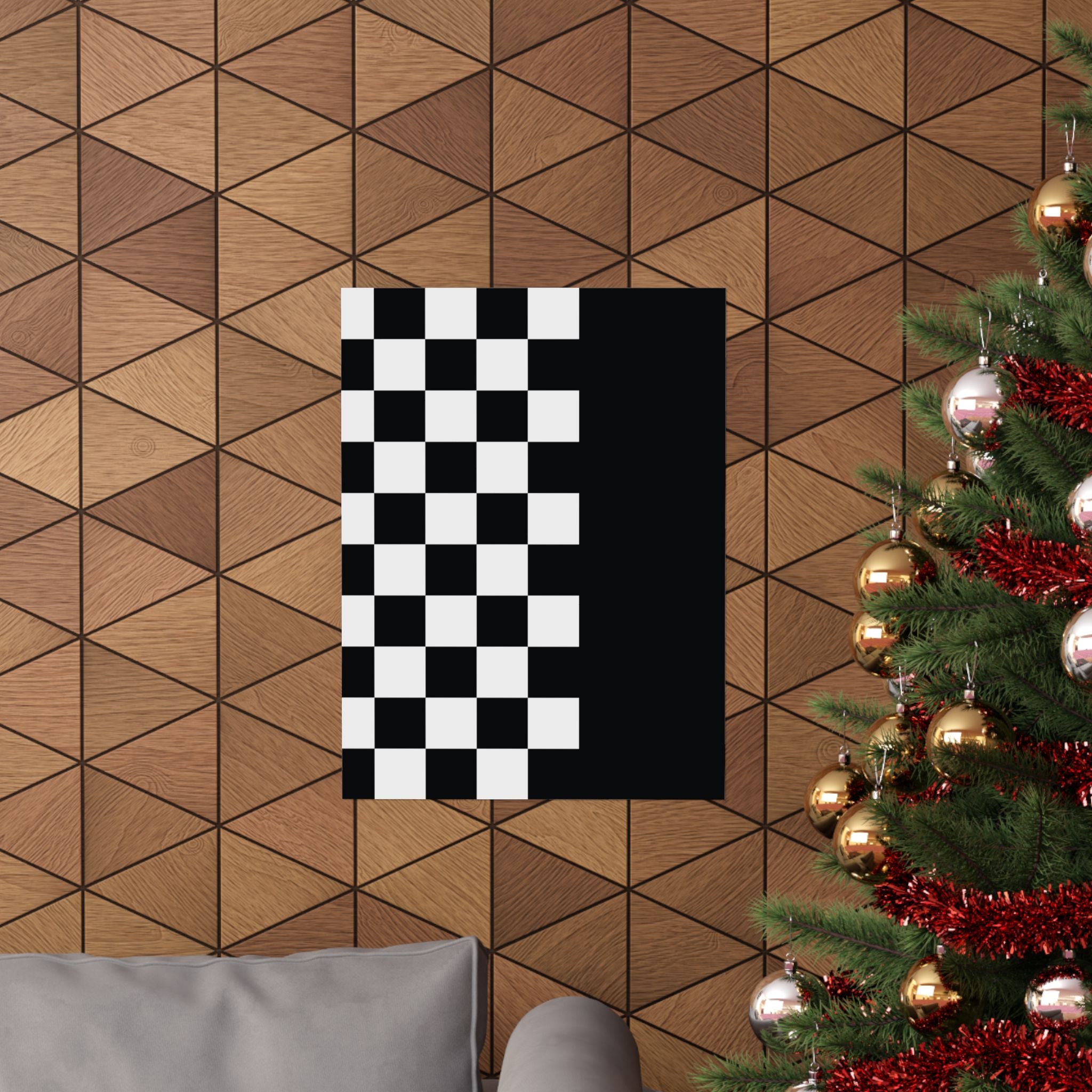 Checkerboard Minimalist Art Poster