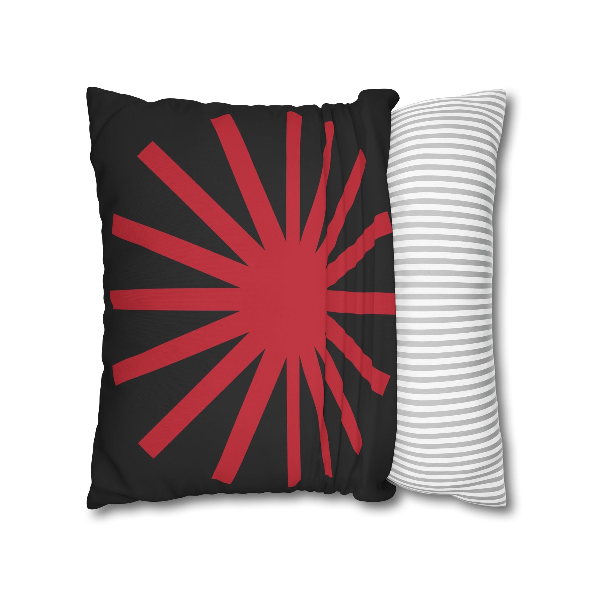 Red Sunburst Geometric Pillowcase