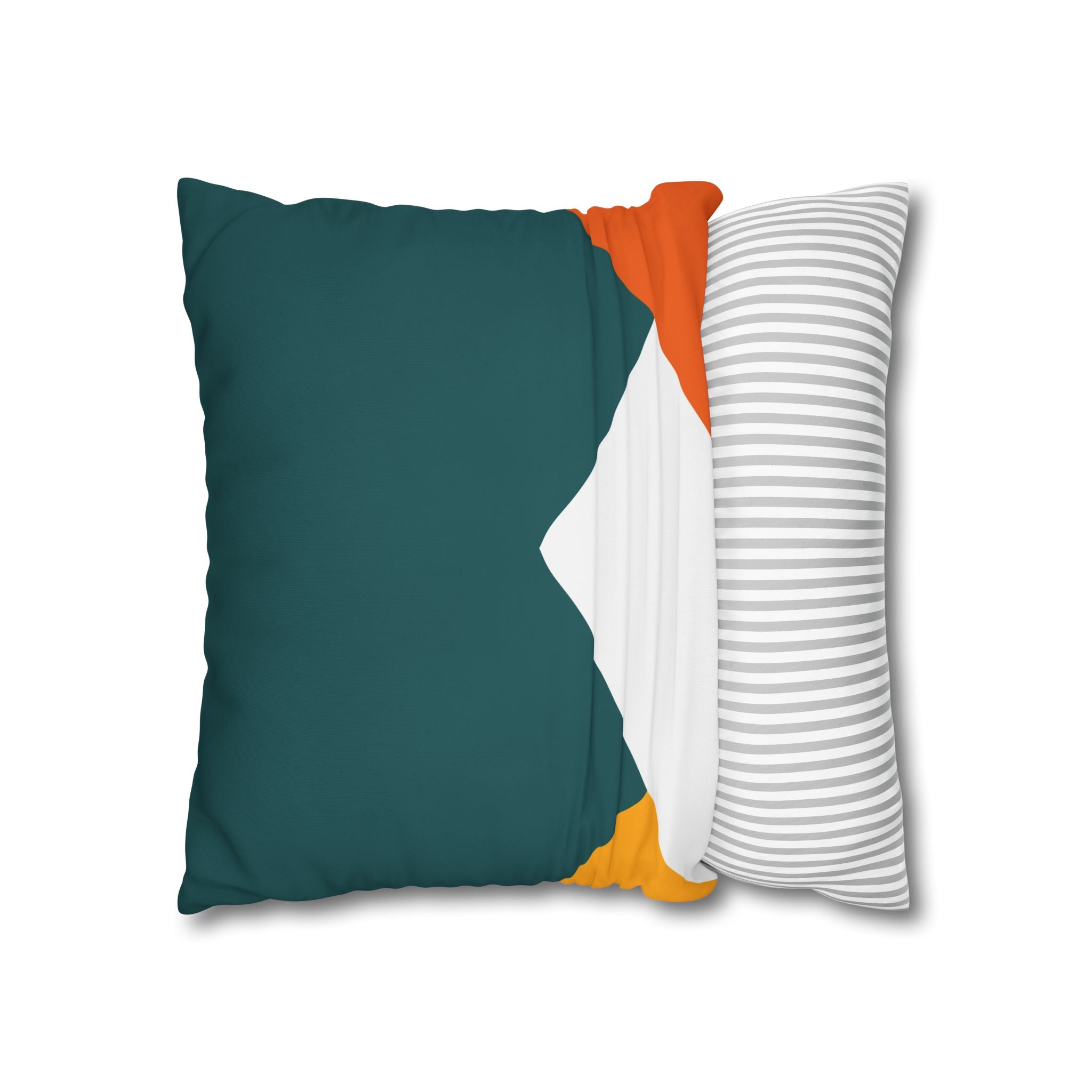 Geometric Teal & Orange Pillowcase