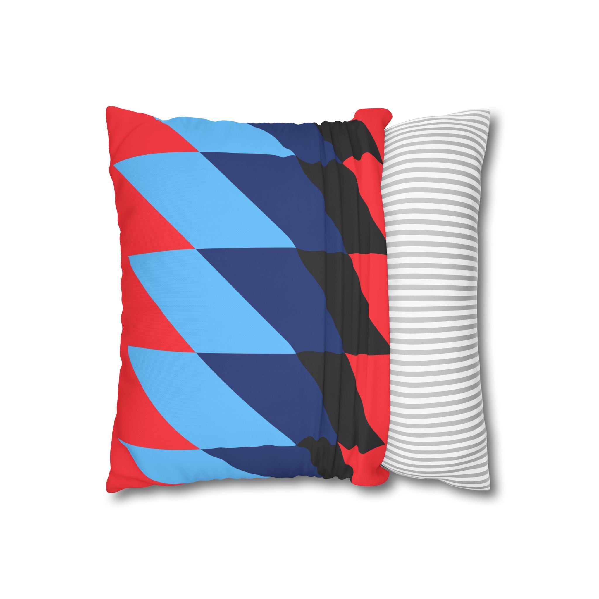 Geometric Red Pillowcase - Modern Design