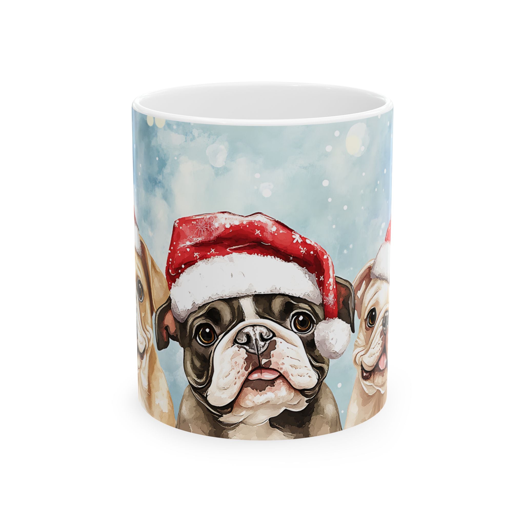 Santa Bulldog Mug: Holiday Cheer!