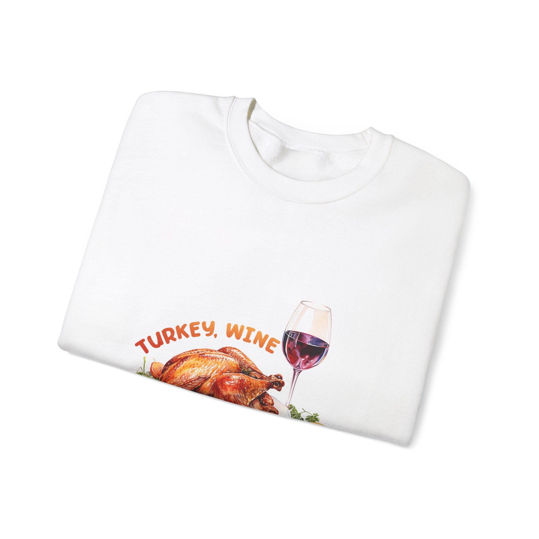 Thanksgiving Turkey Wine Sweatshirt