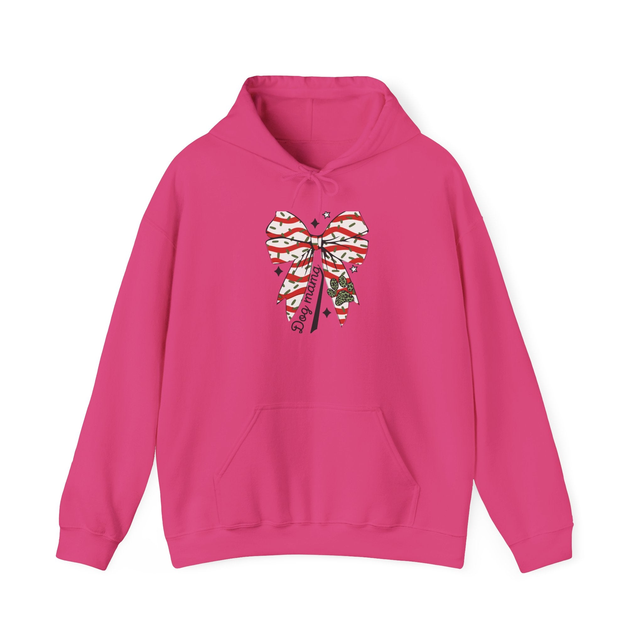 Dog Mama Christmas Hoodie: Festive Bow