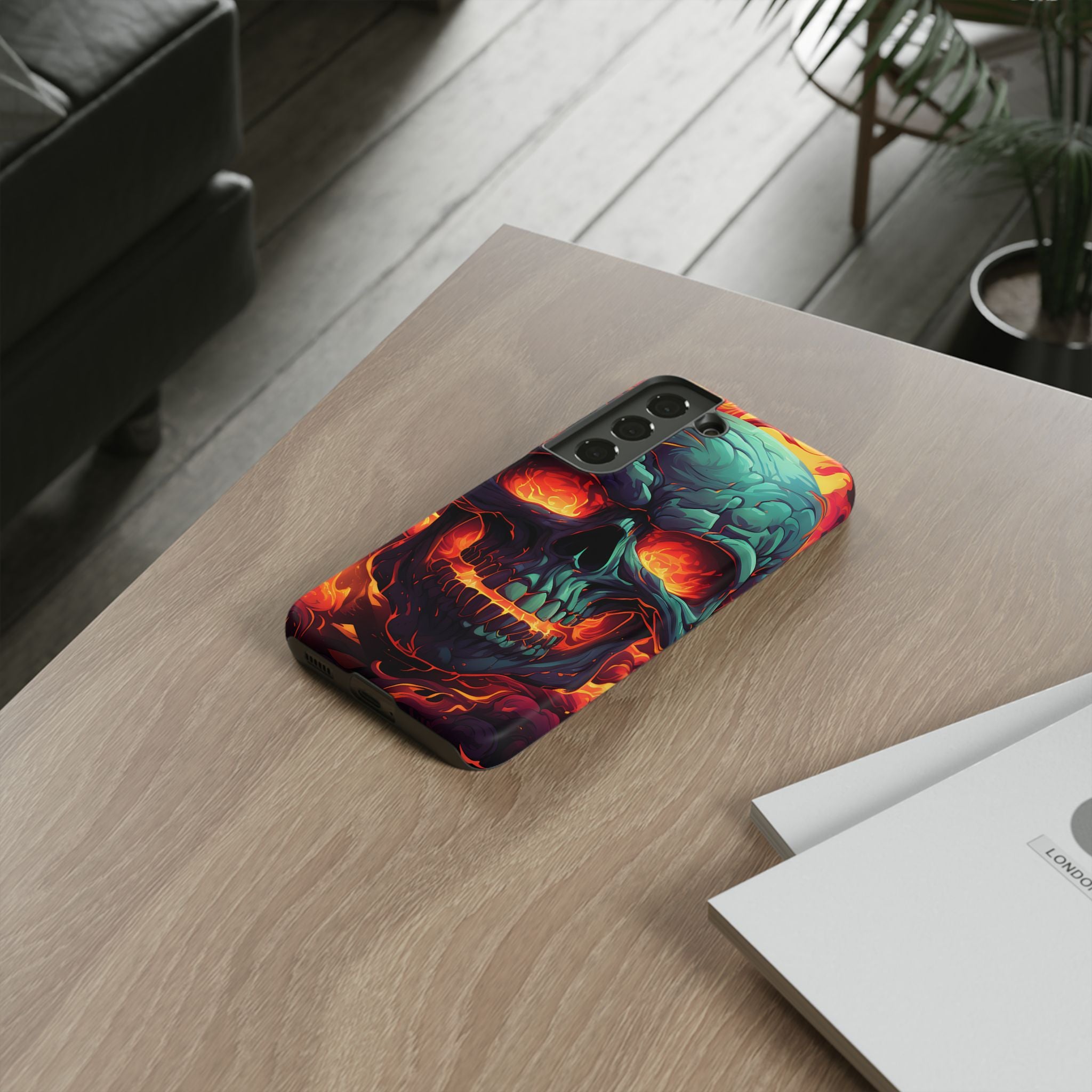 Fiery Skull Samsung Phone Case