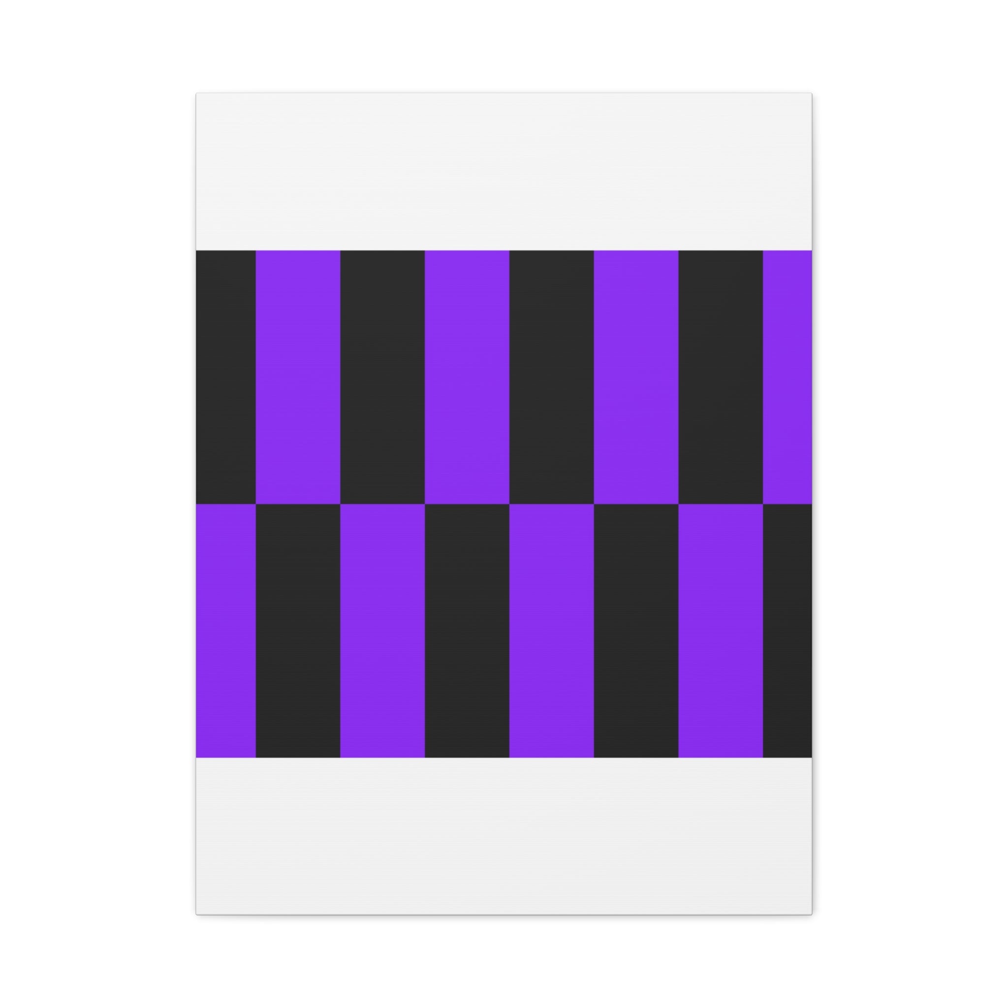 Violet & Charcoal Checkerboard Canvas Art