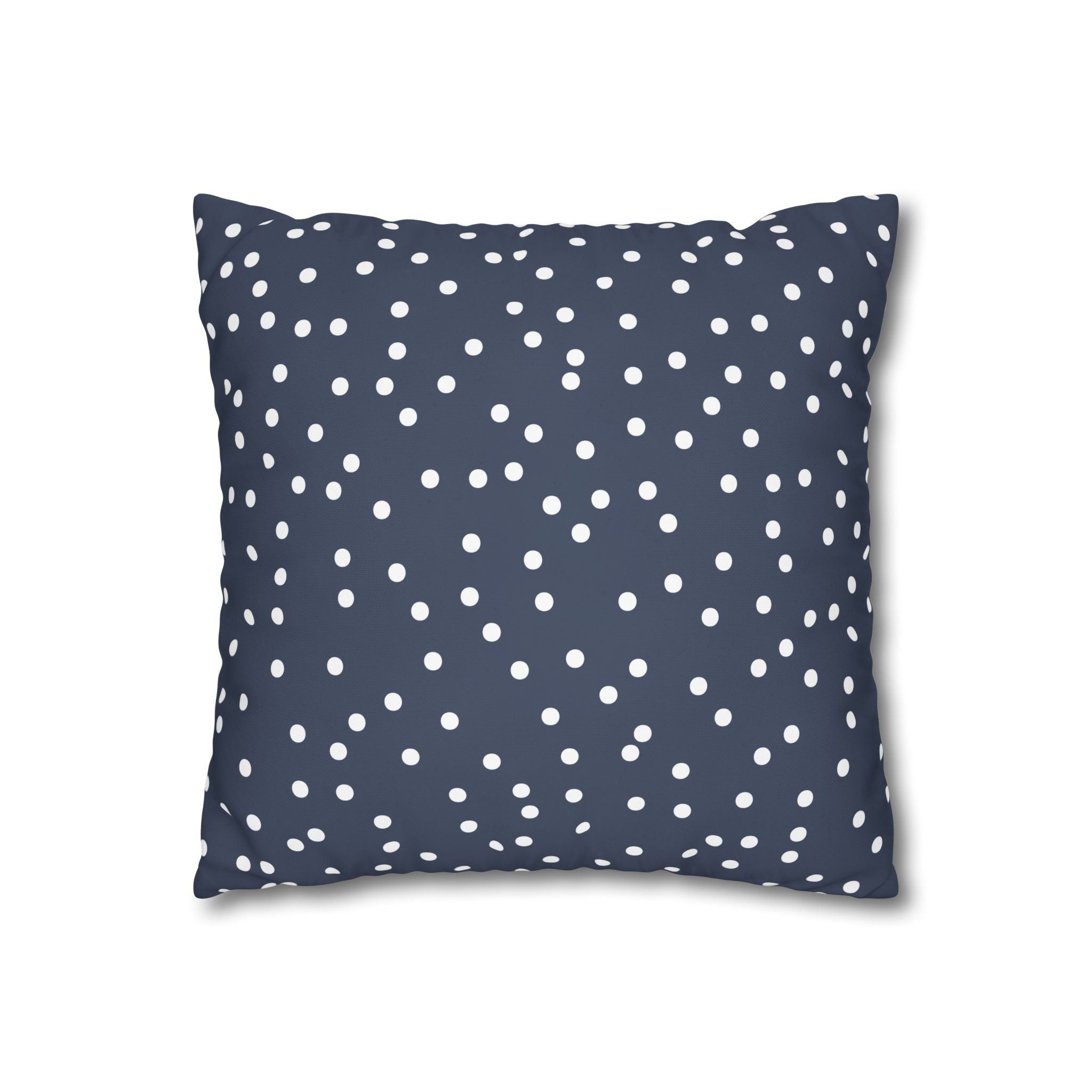 Navy Blue Polka Dot Pillowcase