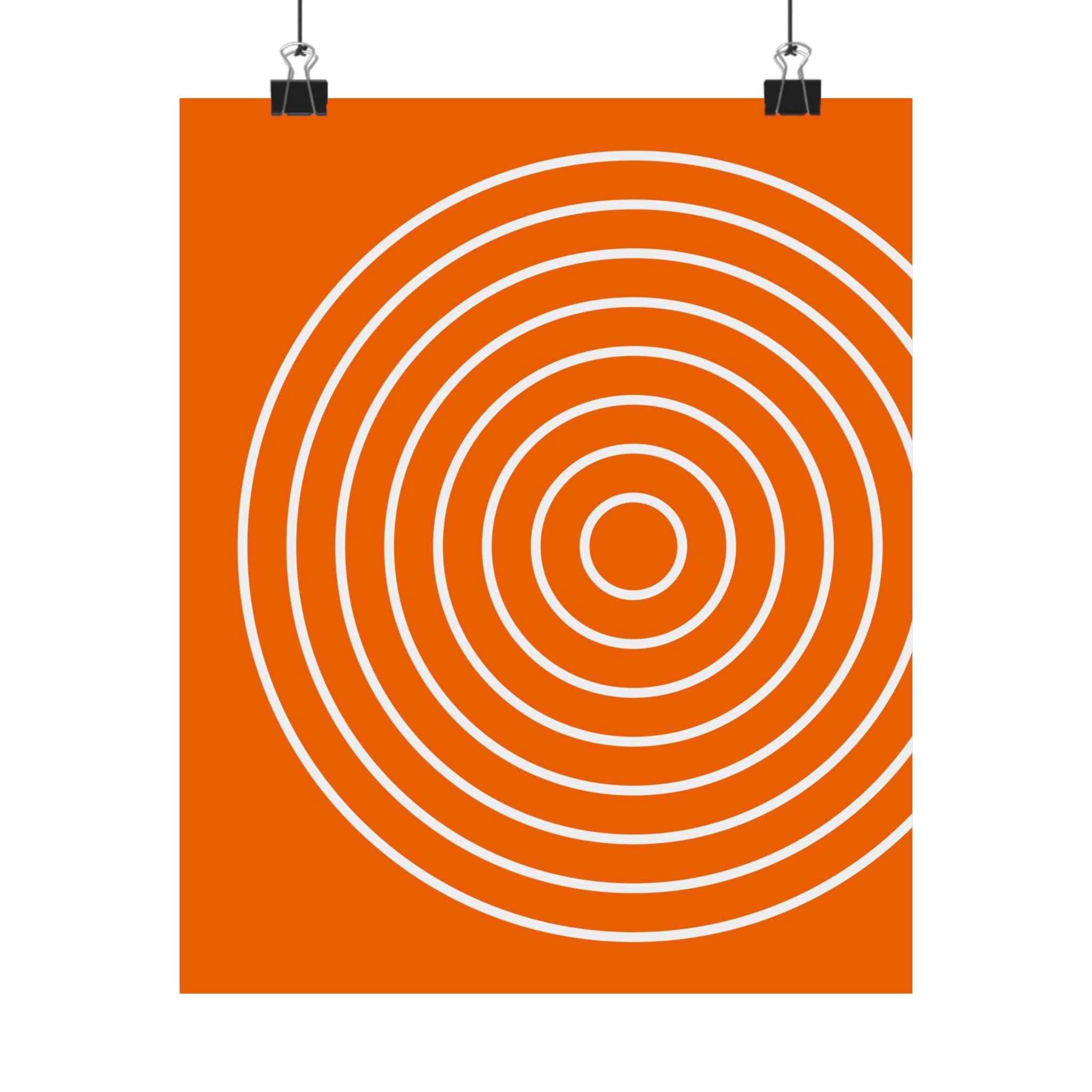 Orange Abstract Circle Art Poster