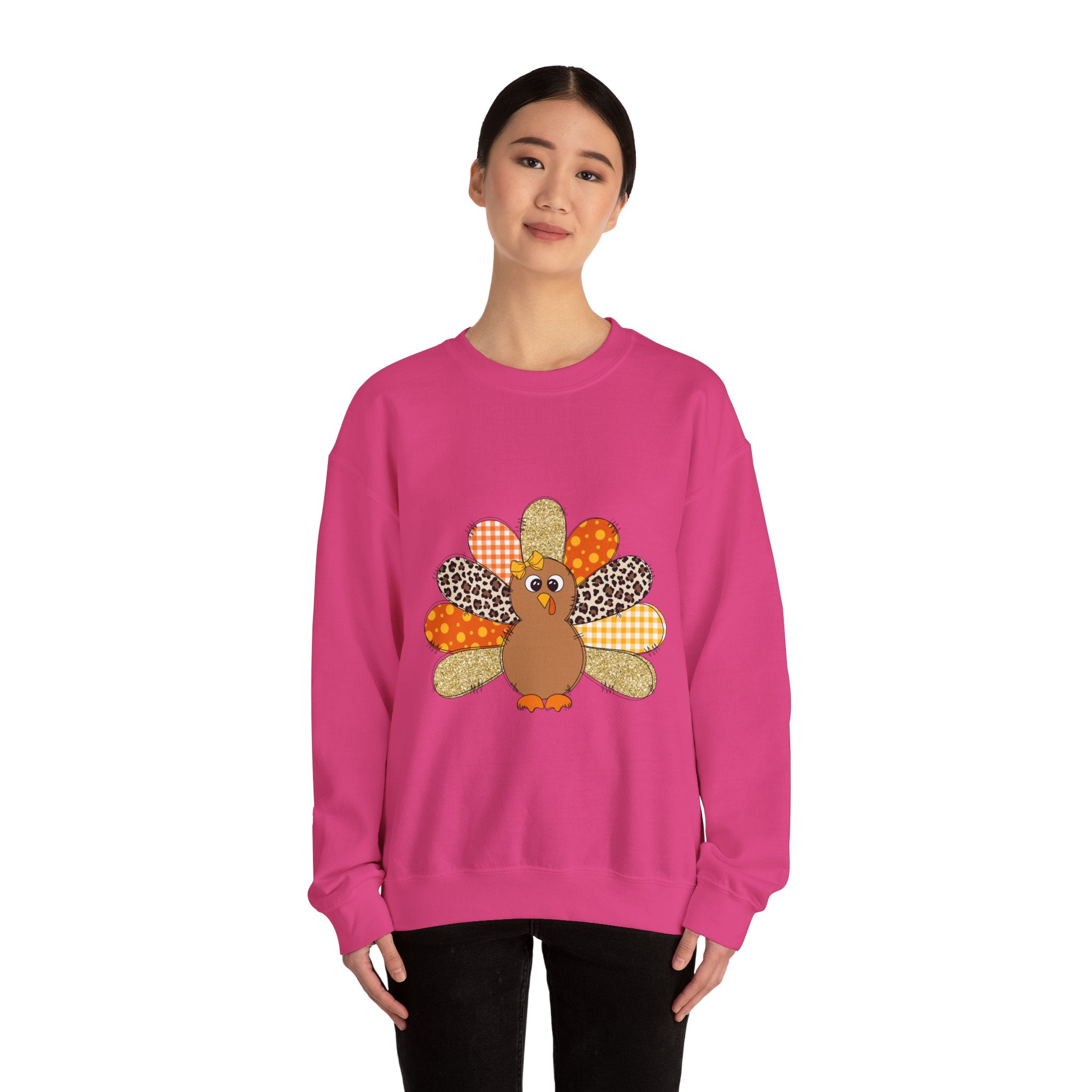 Patchwork Turkey Thanksgiving Sweatshirt