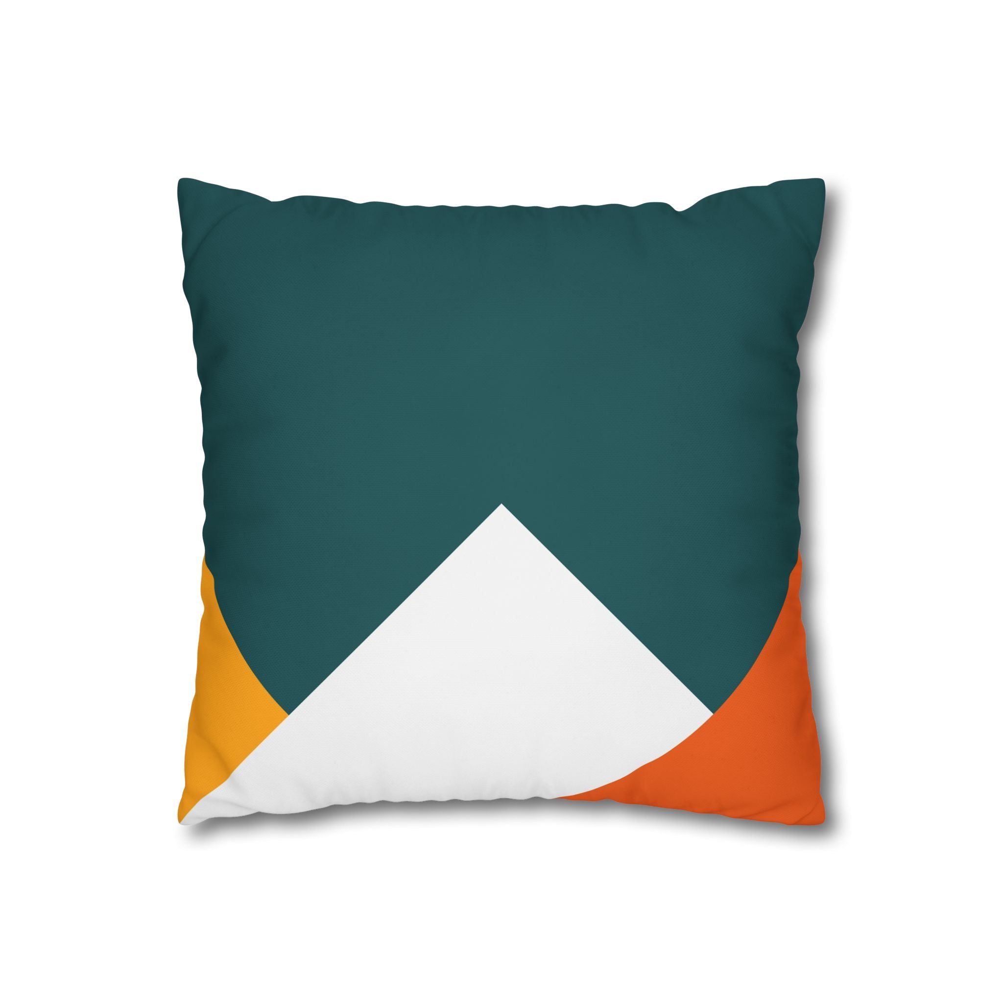 Geometric Teal & Orange Pillowcase