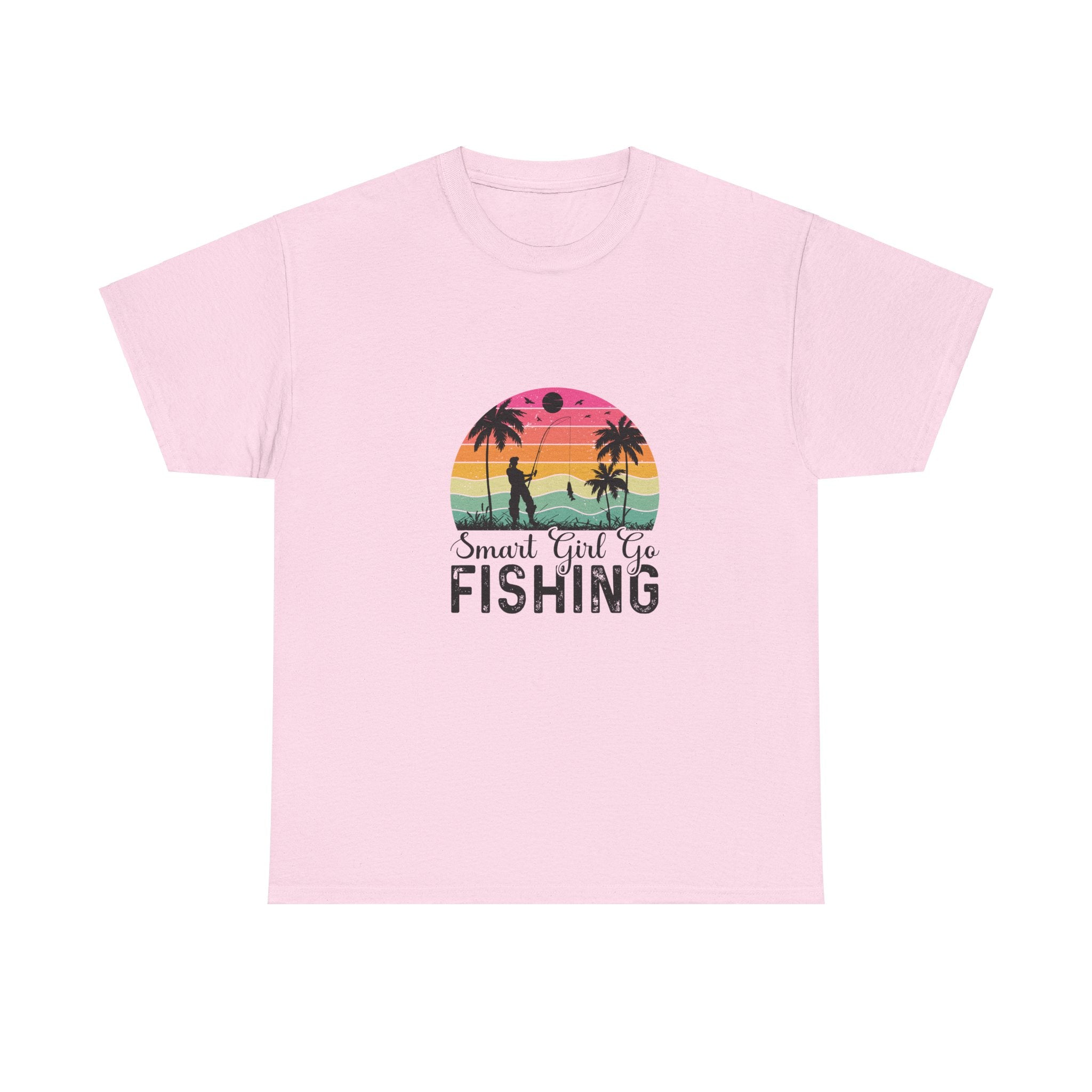 Smart Girl Go Fishing Retro T-Shirt