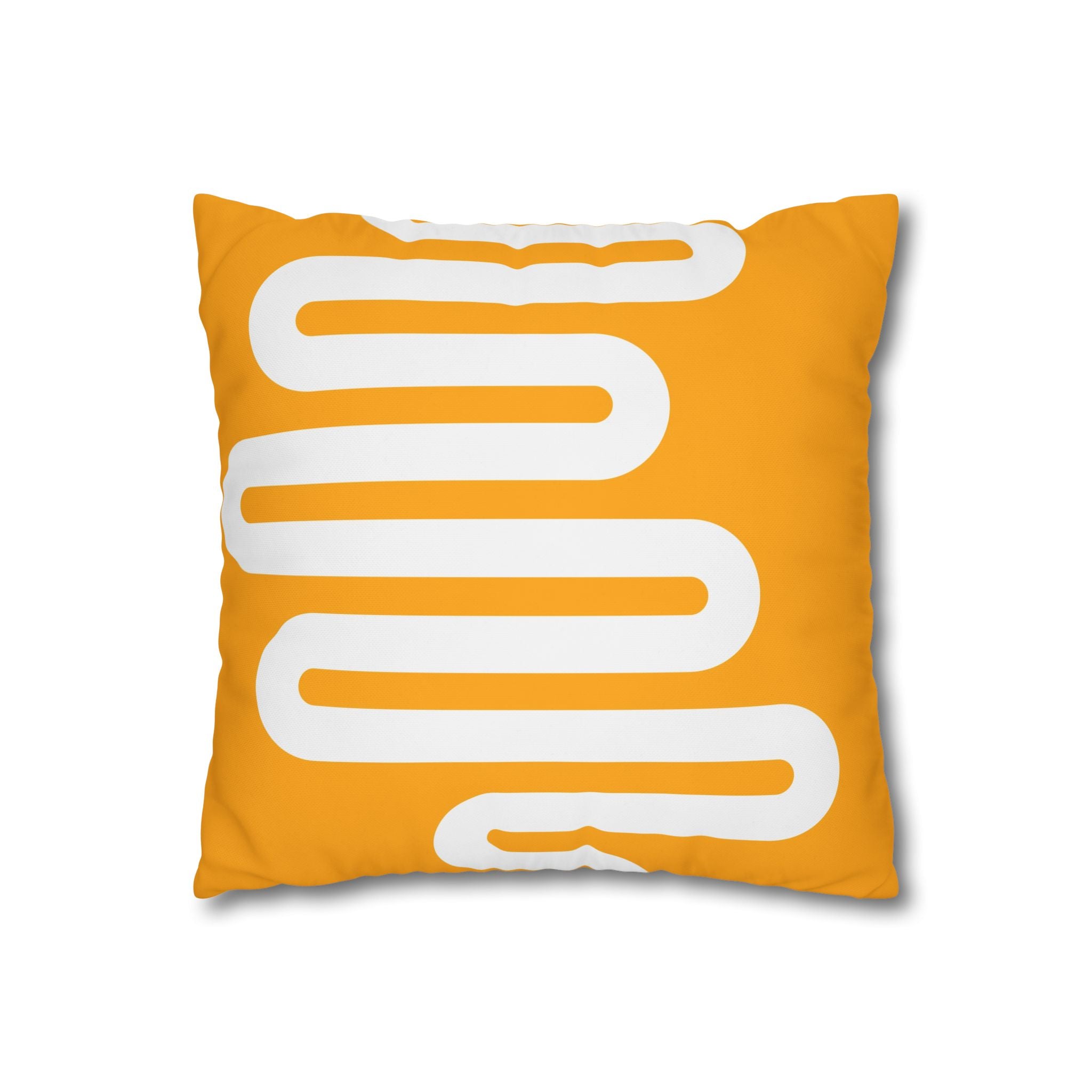 Golden Wave Pillowcase - Abstract Art