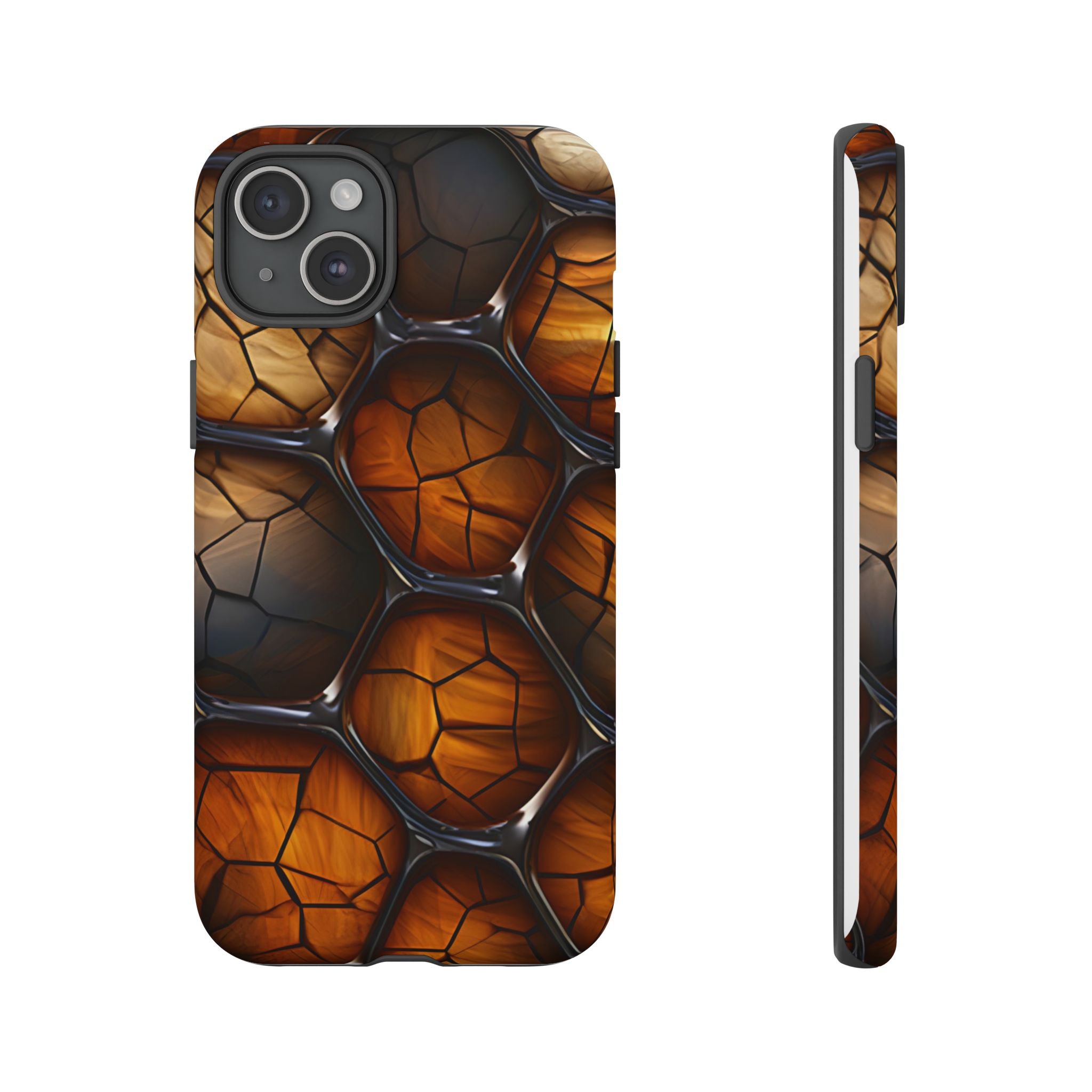 Cracked Wood Honeycomb iPhone Case