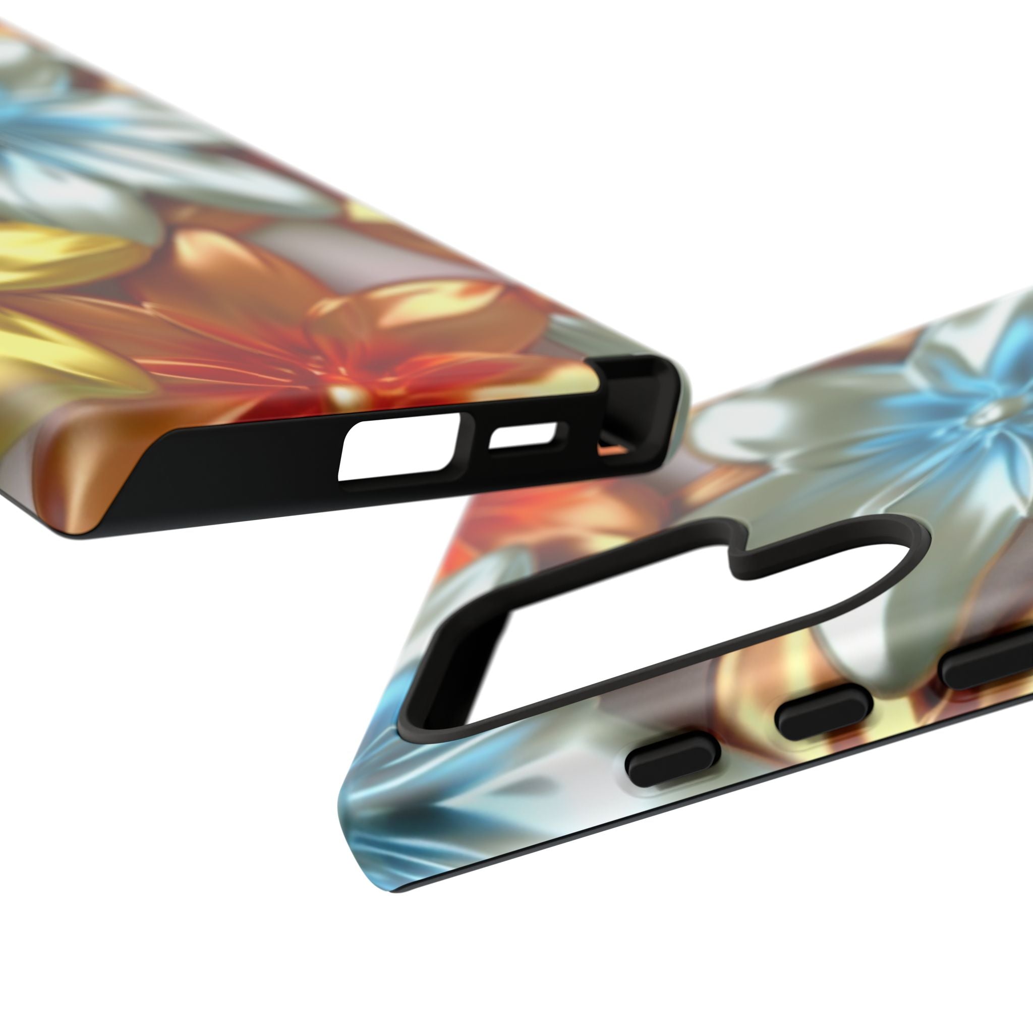 Metallic Flower Samsung Case - Stylish & Modern