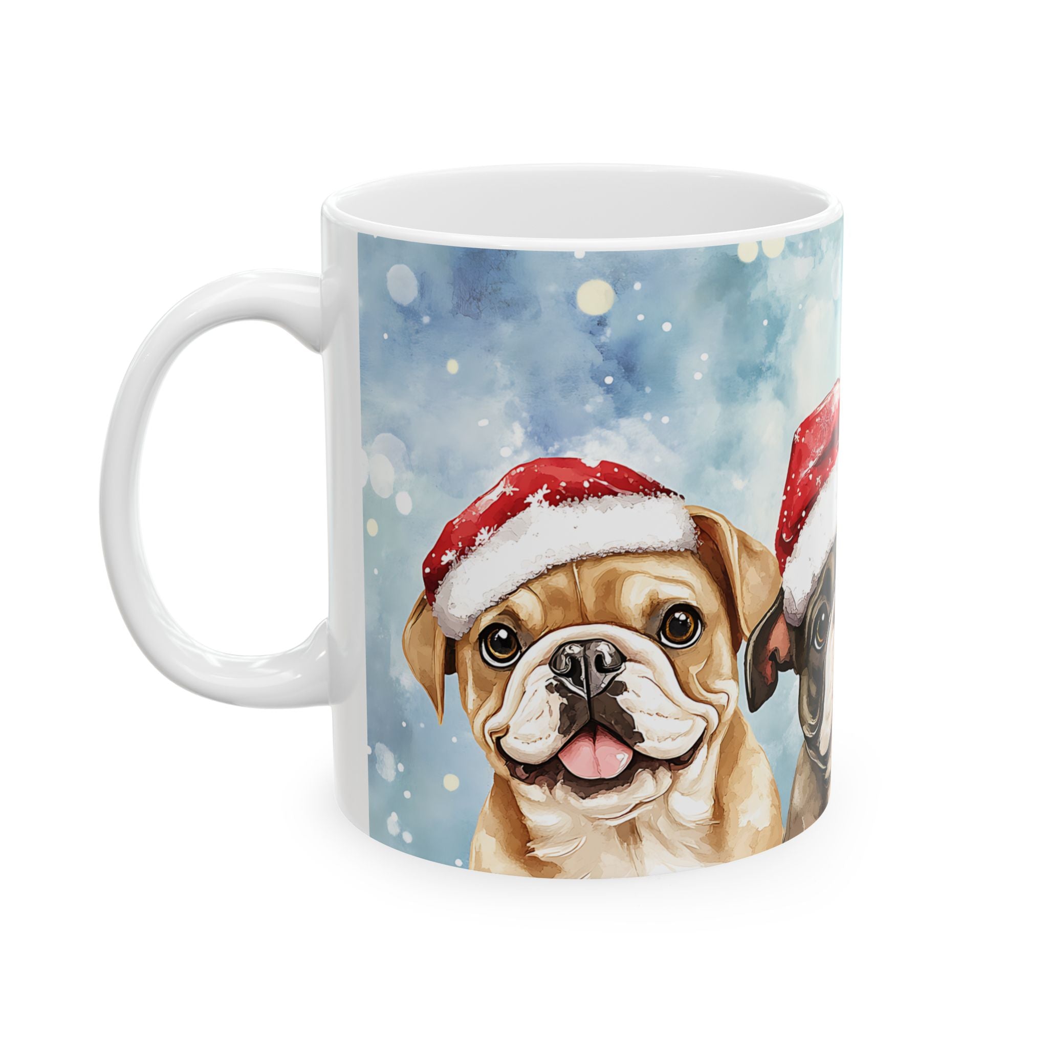 Santa Bulldog Mug: Holiday Cheer!