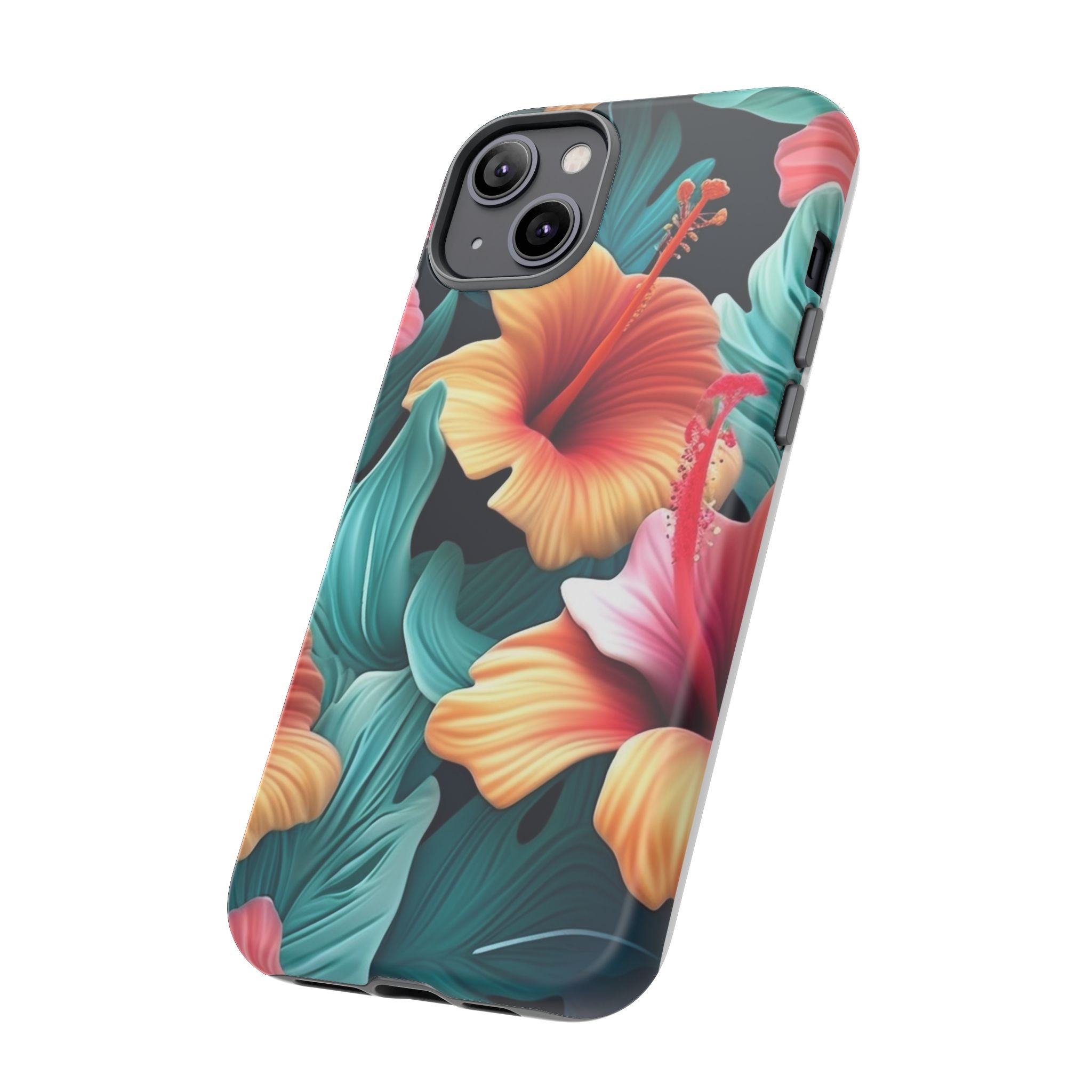 Tropical Hibiscus Hexagon iPhone Case