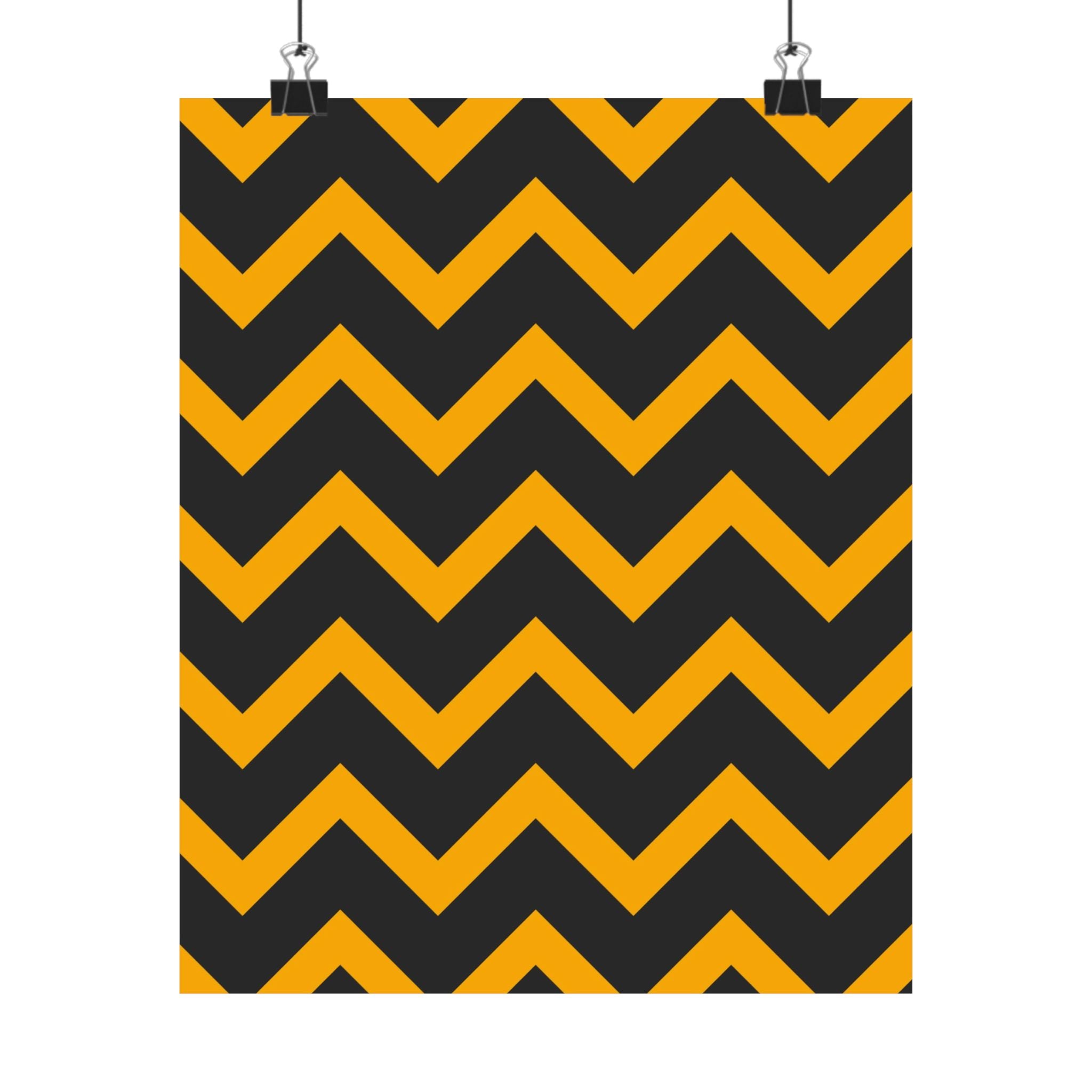 Bold Zigzag Geometric Art Poster