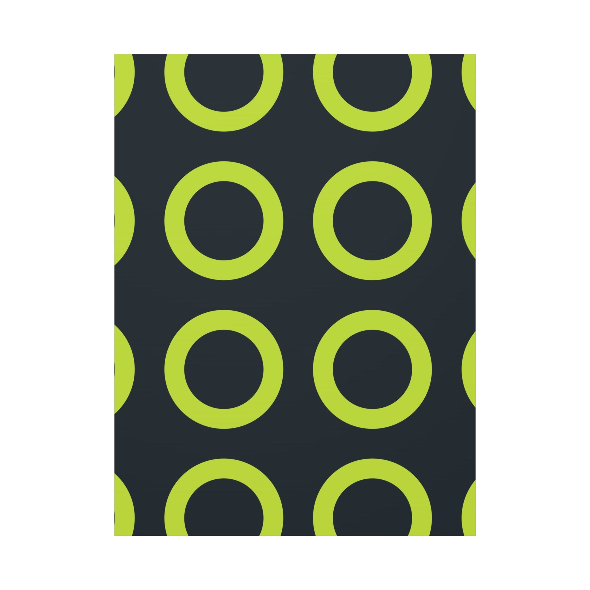 Lime Green Circle Canvas Art - Teal