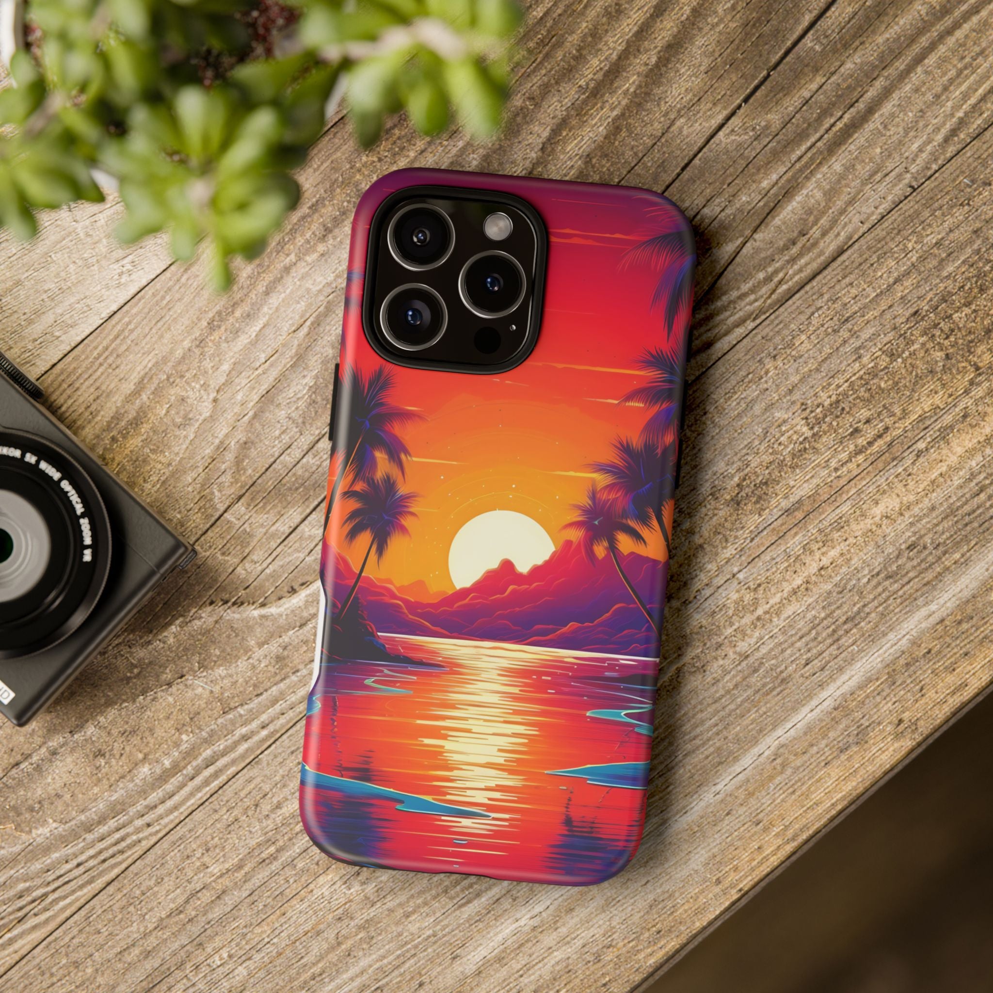 Sunset Beach Hexagon iPhone Case