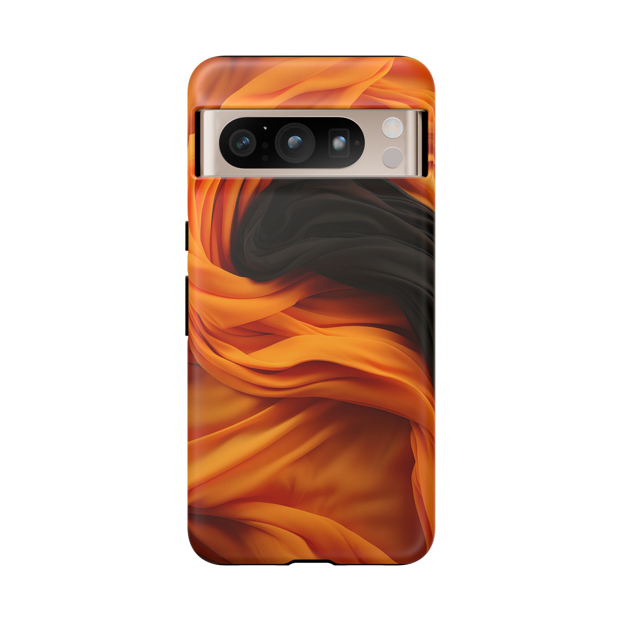 Abstract Orange & Gray Google Pixel Case (All Models)