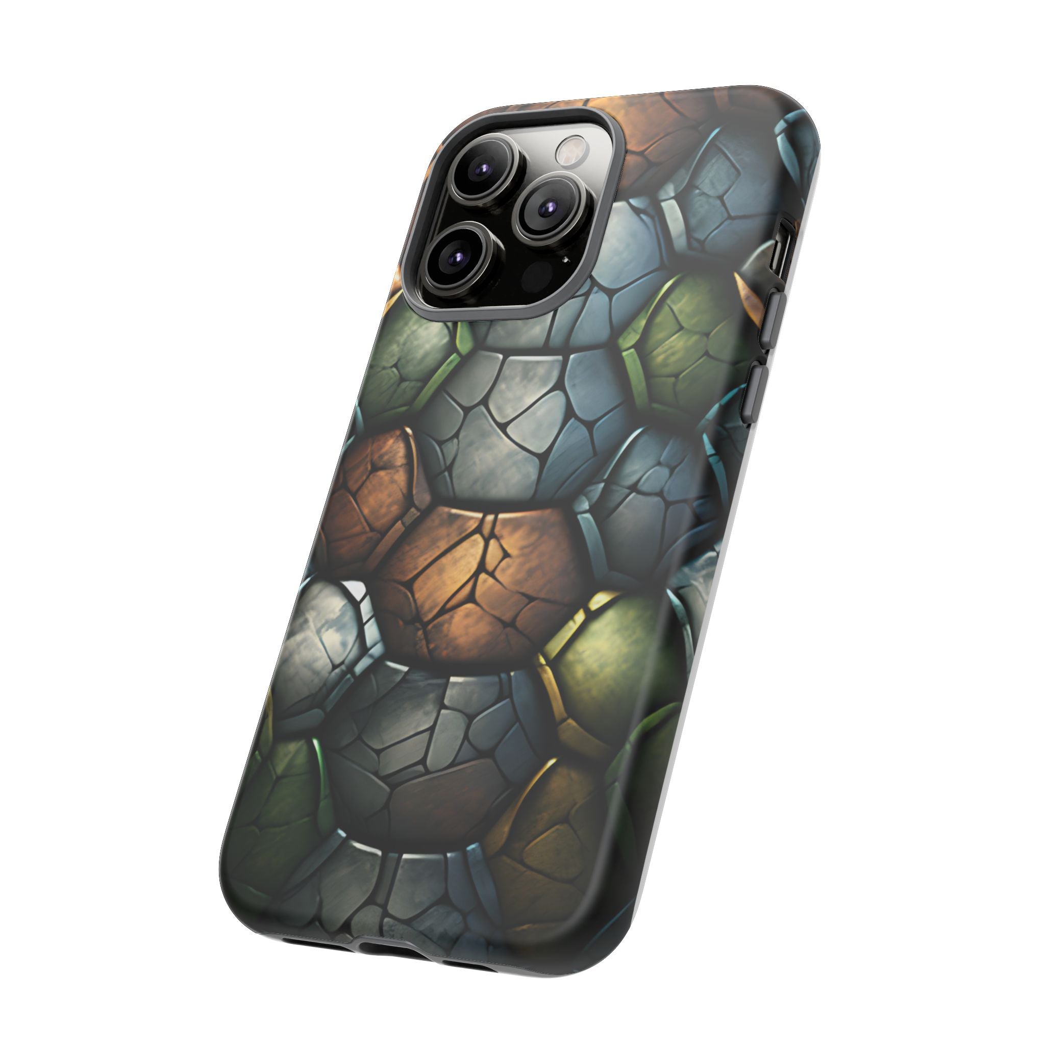 Hexagon Stone iPhone Case - Rugged Texture