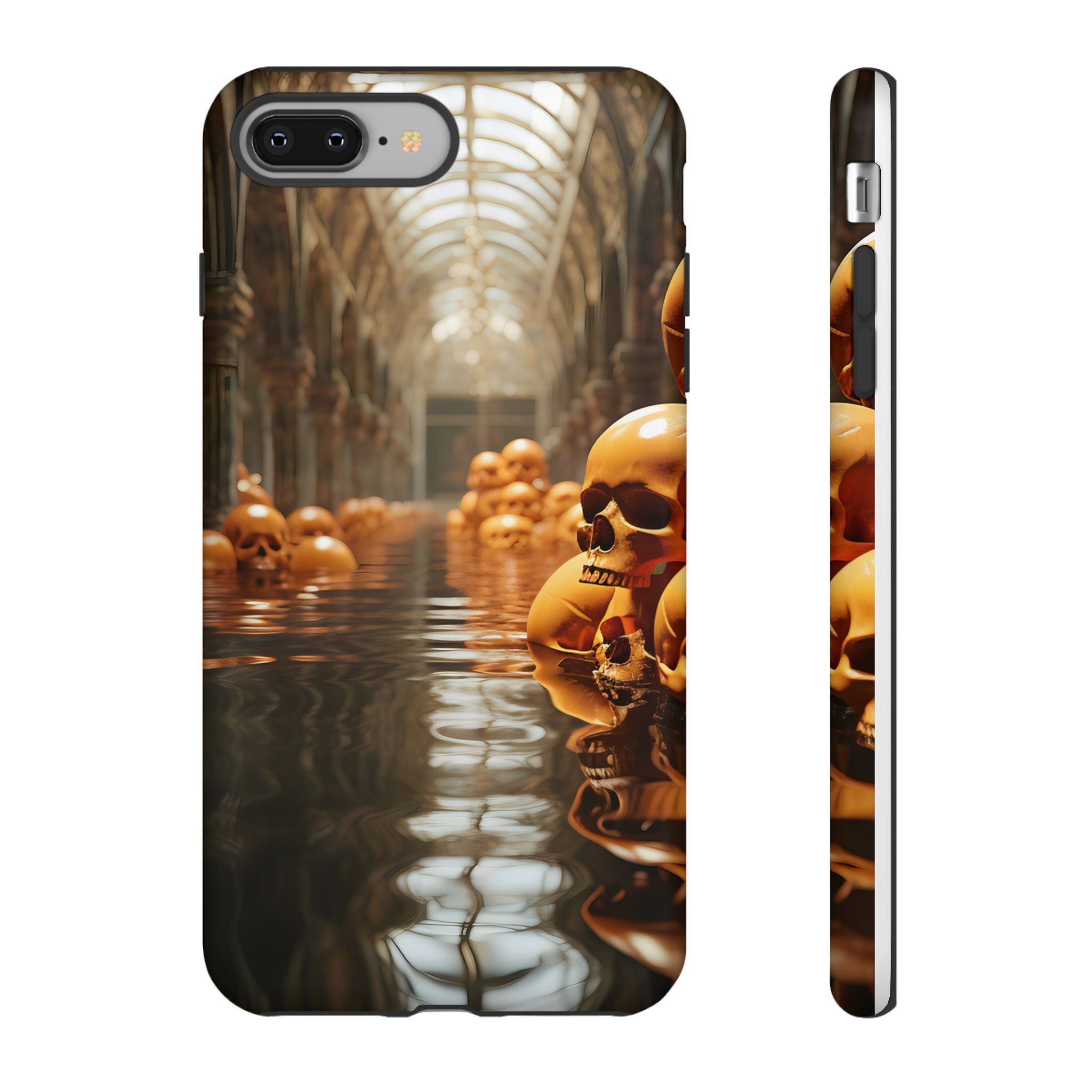 Gothic Skull Water Hexagon iPhone Case